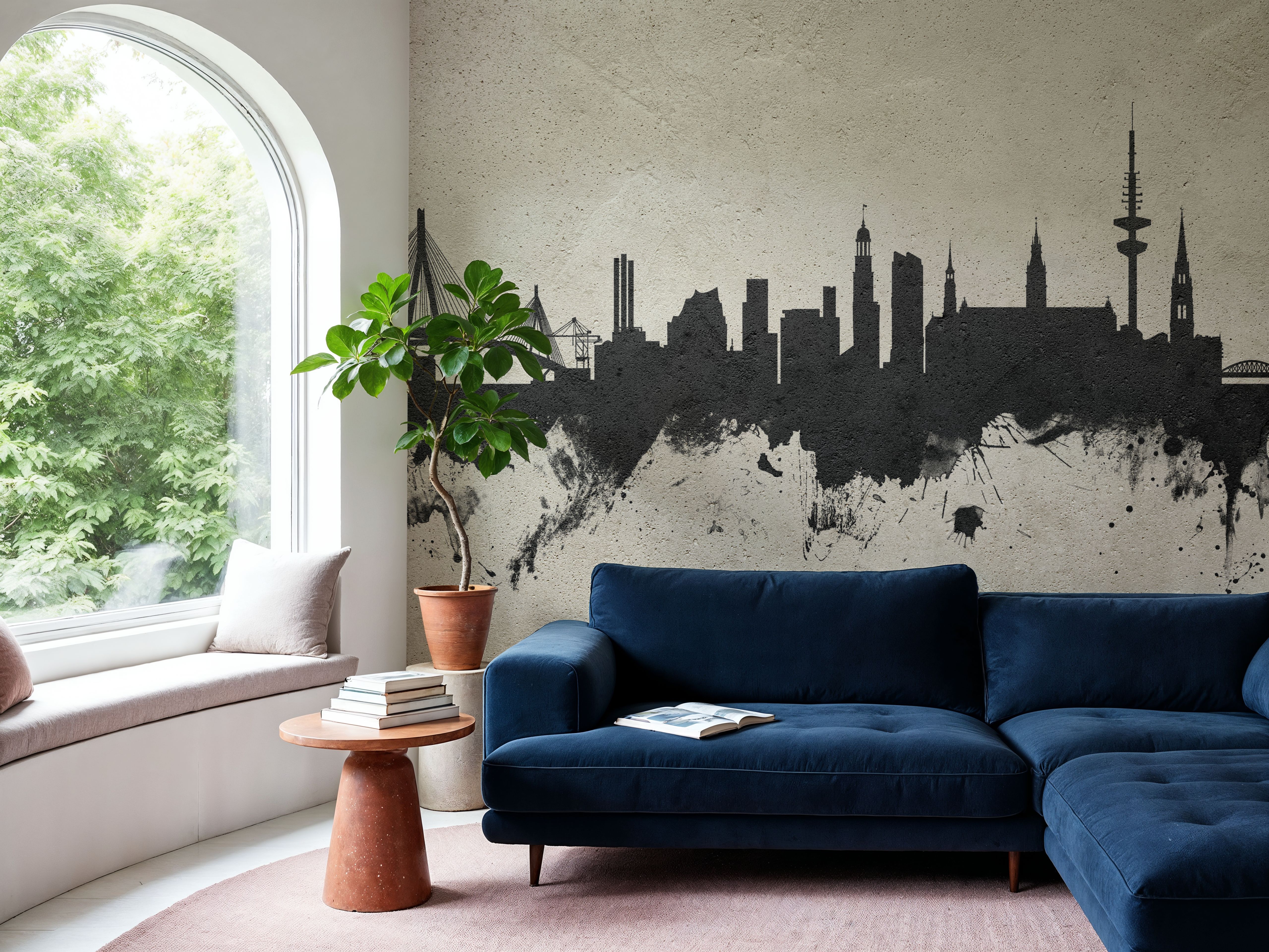 Hamburg Germany Skyline Concrete