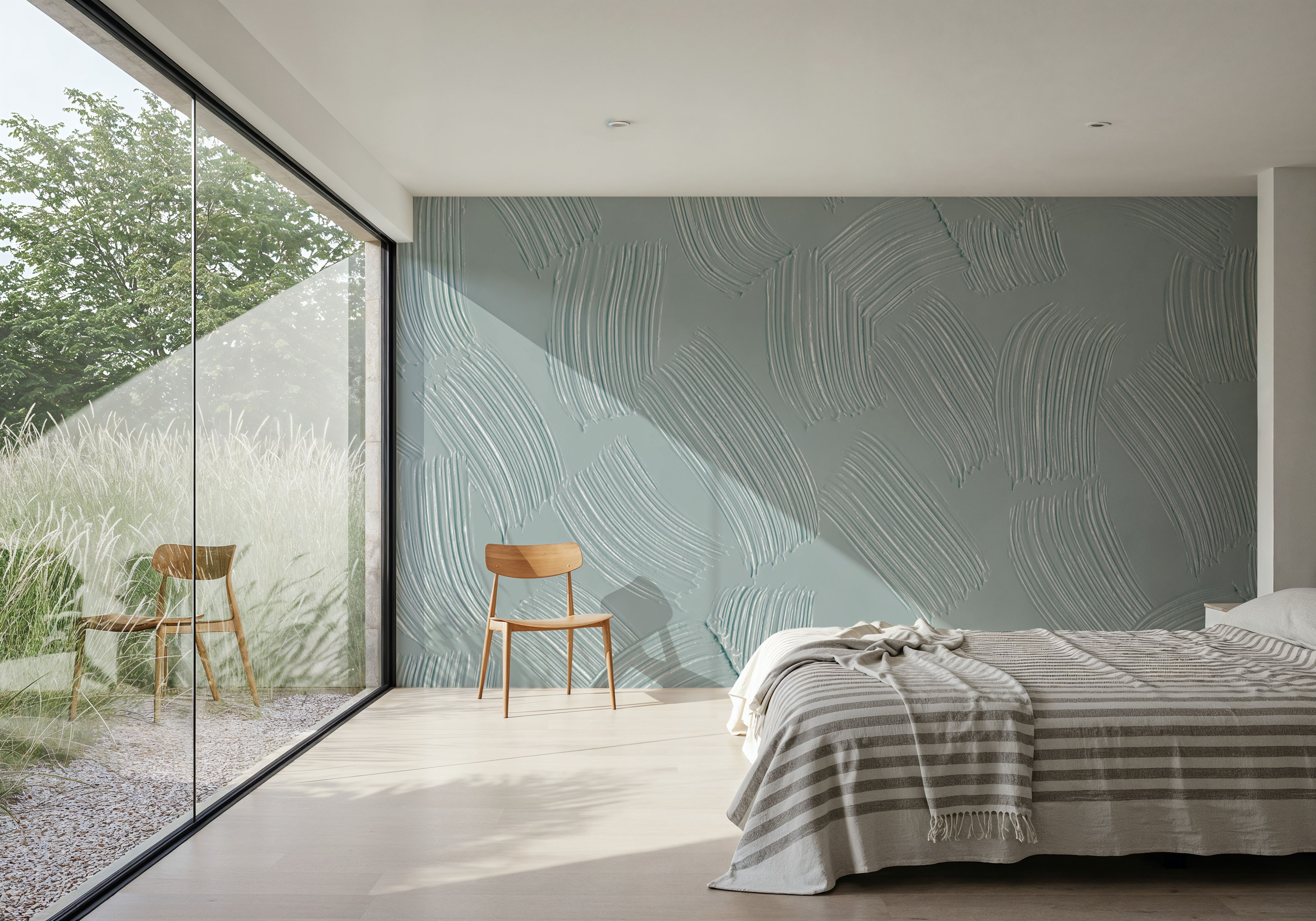 Stylized Brush Strokes, Seafoam