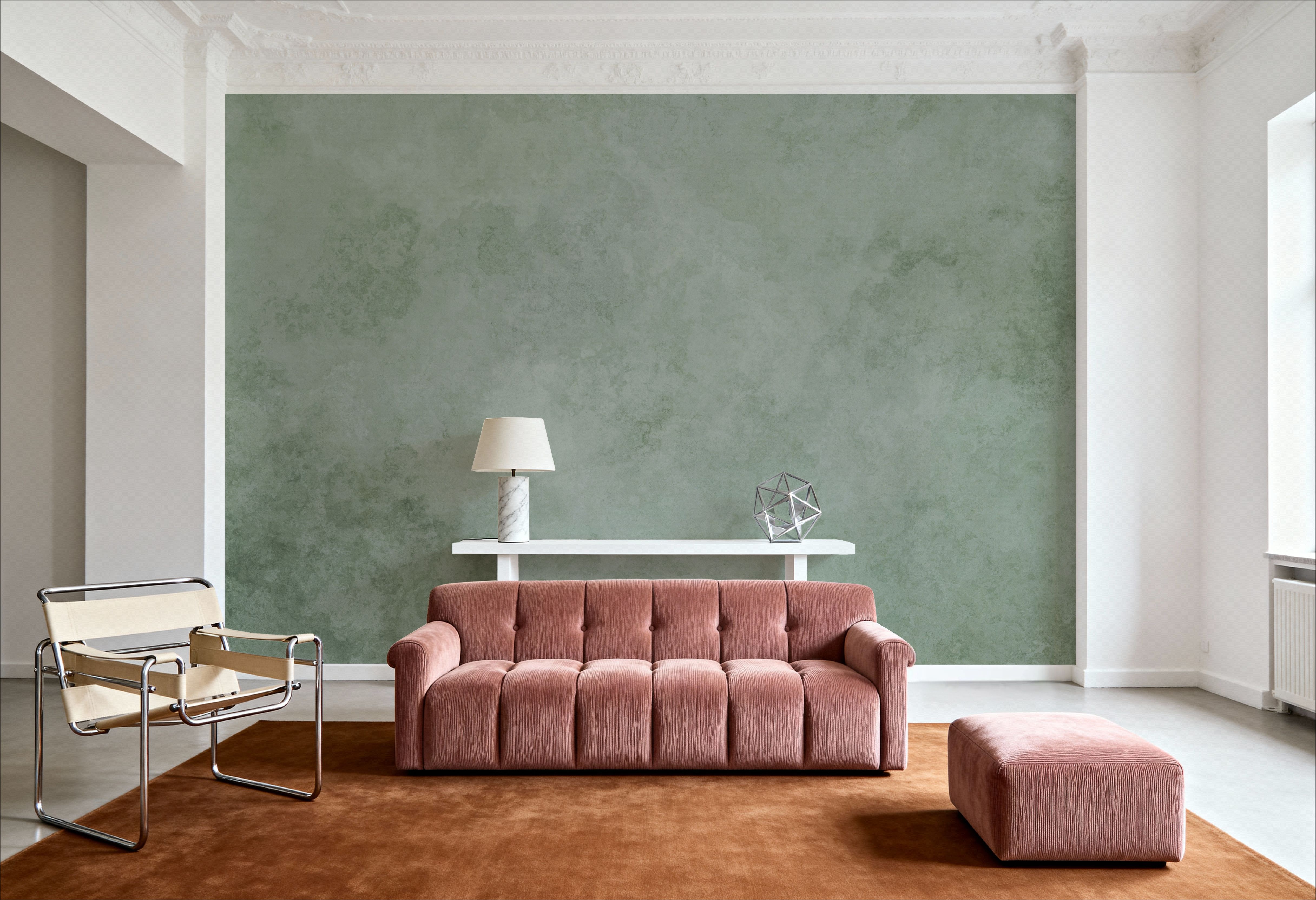 Subtle Plaster Wall, Light Green