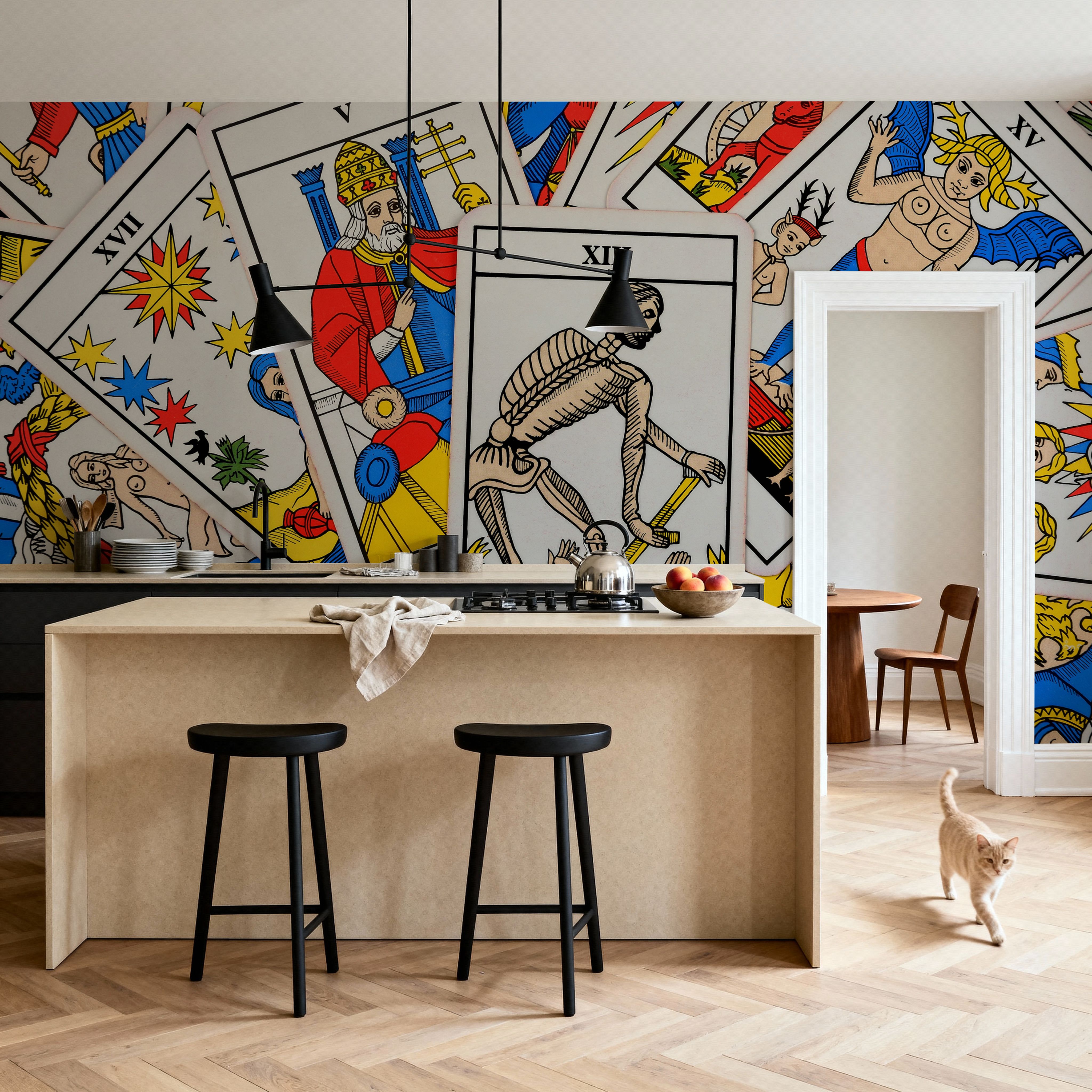 Wall Mural - Tarot of Vision - Spirituality mural wallpaper - Dining Room - Wallism US - Premium, Textured or Peel & Stick