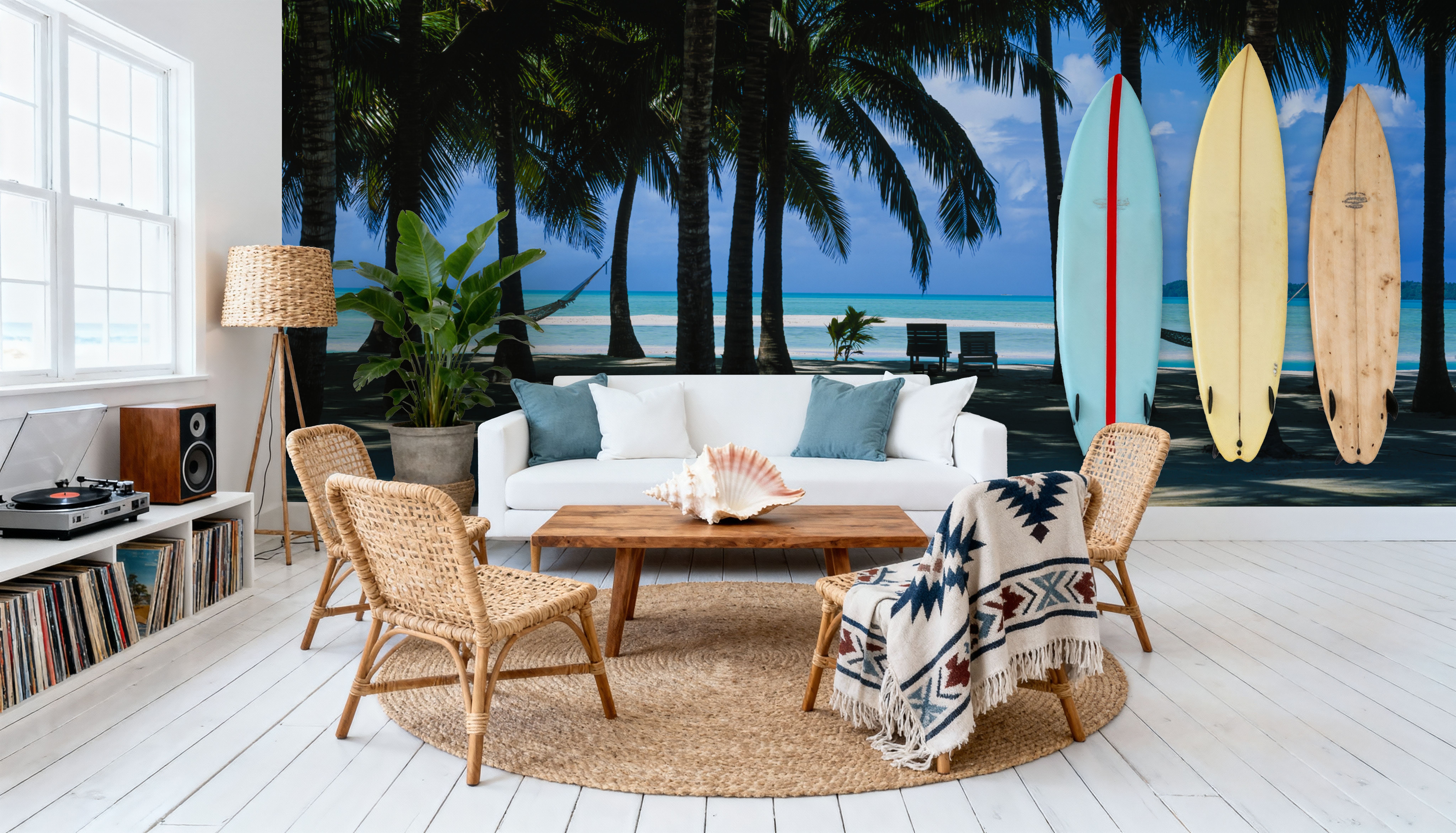 Palm Panorama II, Behang