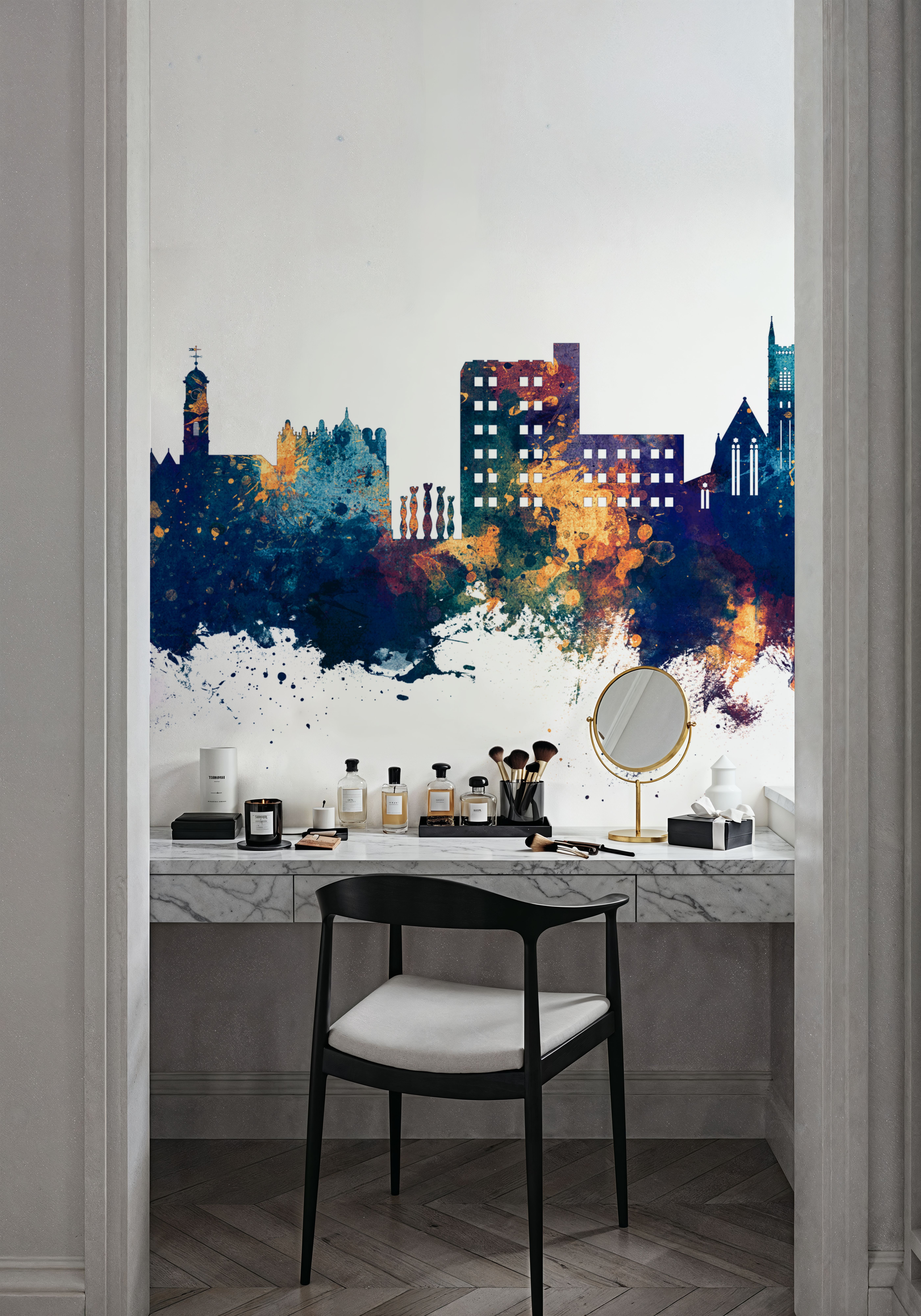 Warrington England Skyline Blue & Bronze