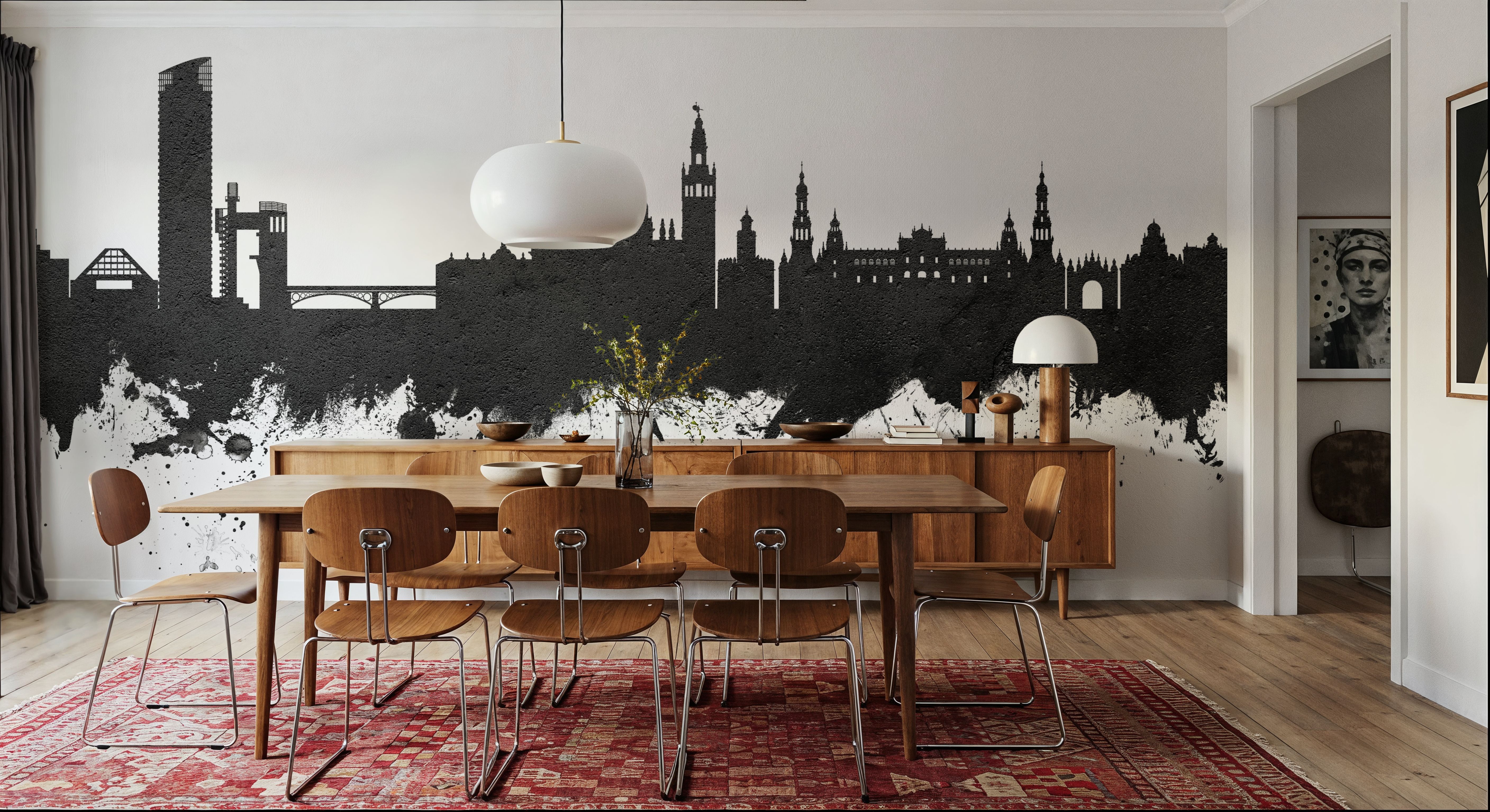 Sevilla Skyline Black & White