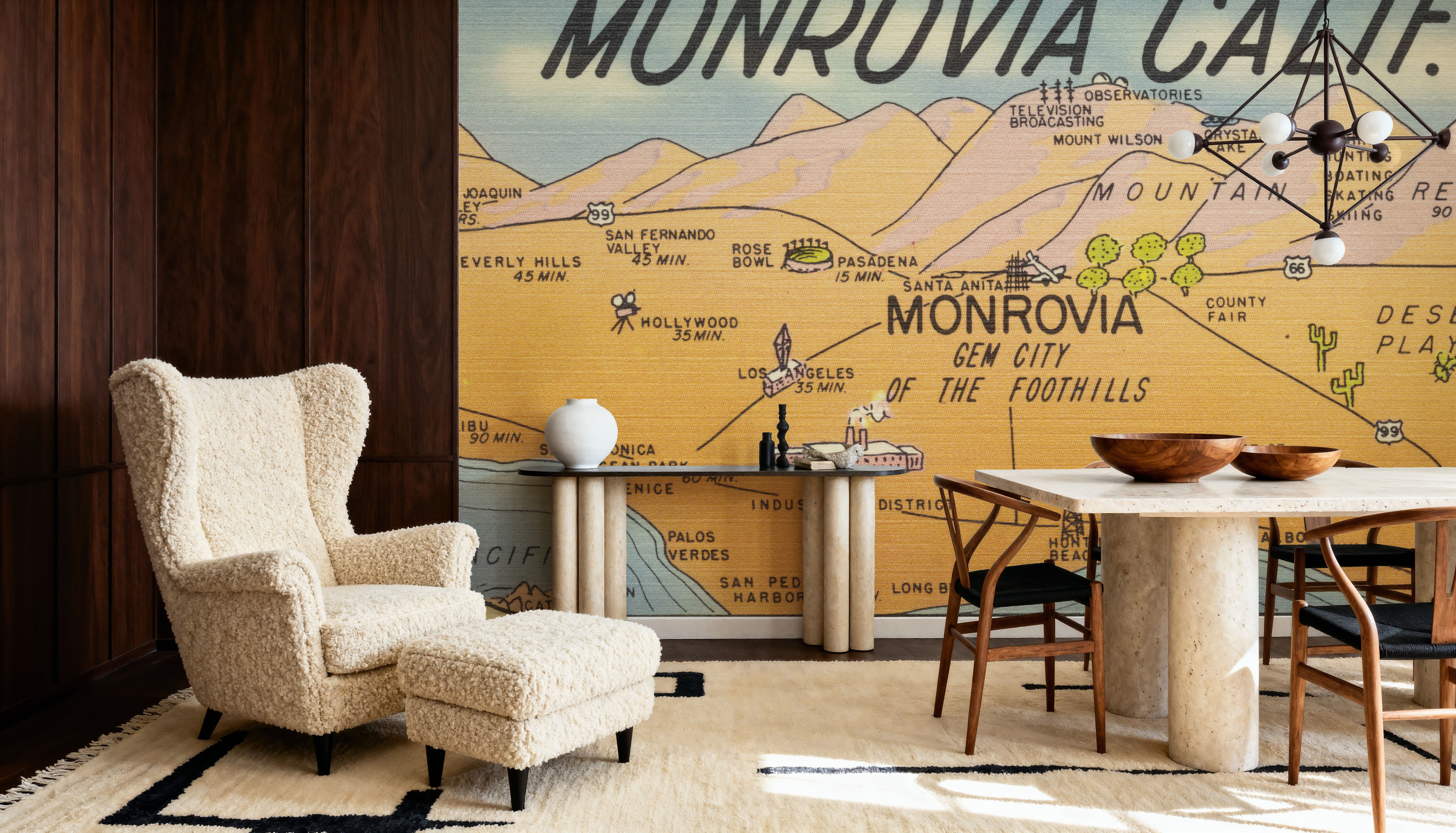 Greetings from Monrovia - Screenprint Postcard, Wallpaper
