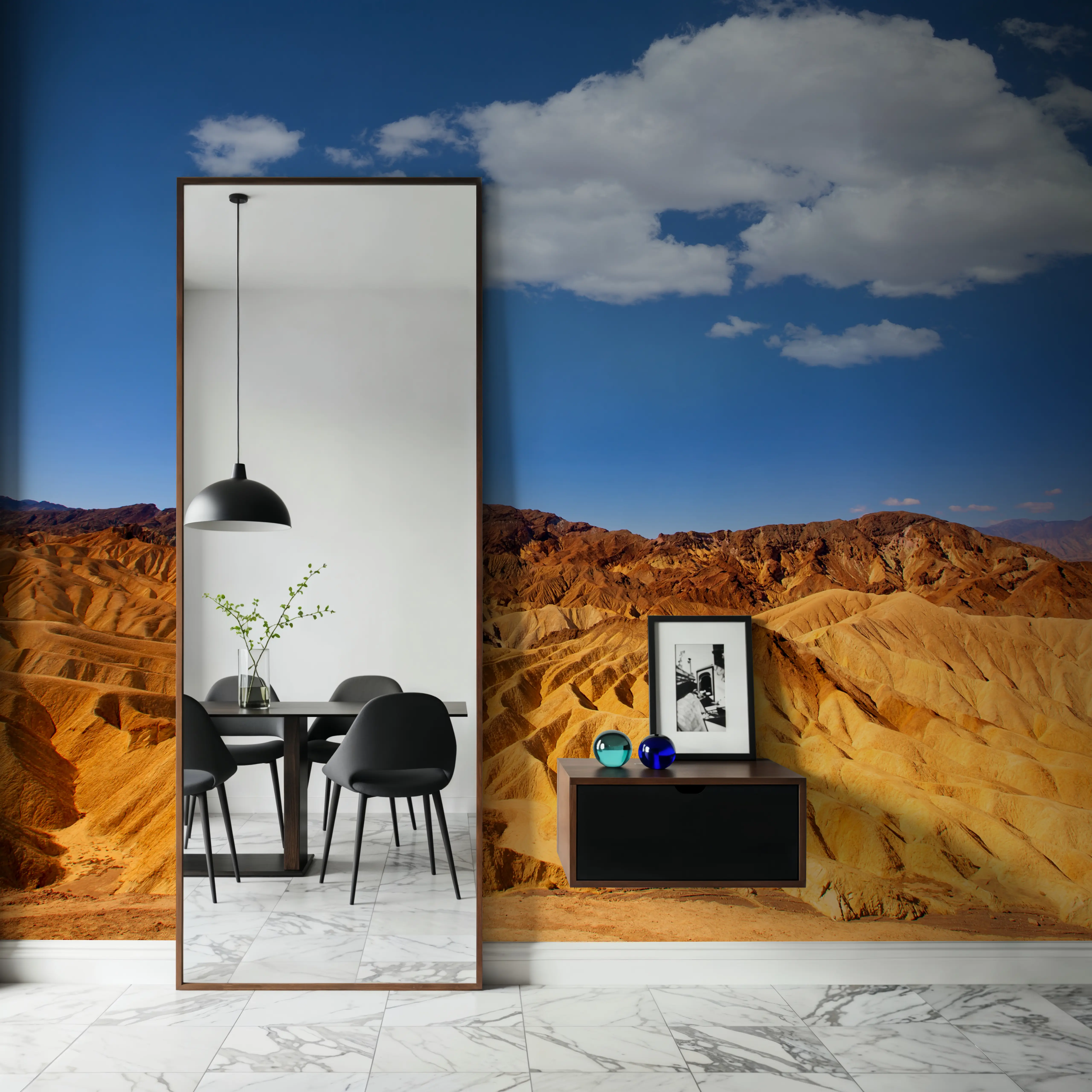 Papier Peint Panoramique - Death Valley - Désert Paysages - Marron - Salon - Wallism Belgique - Encollage au mur ou Autocollant