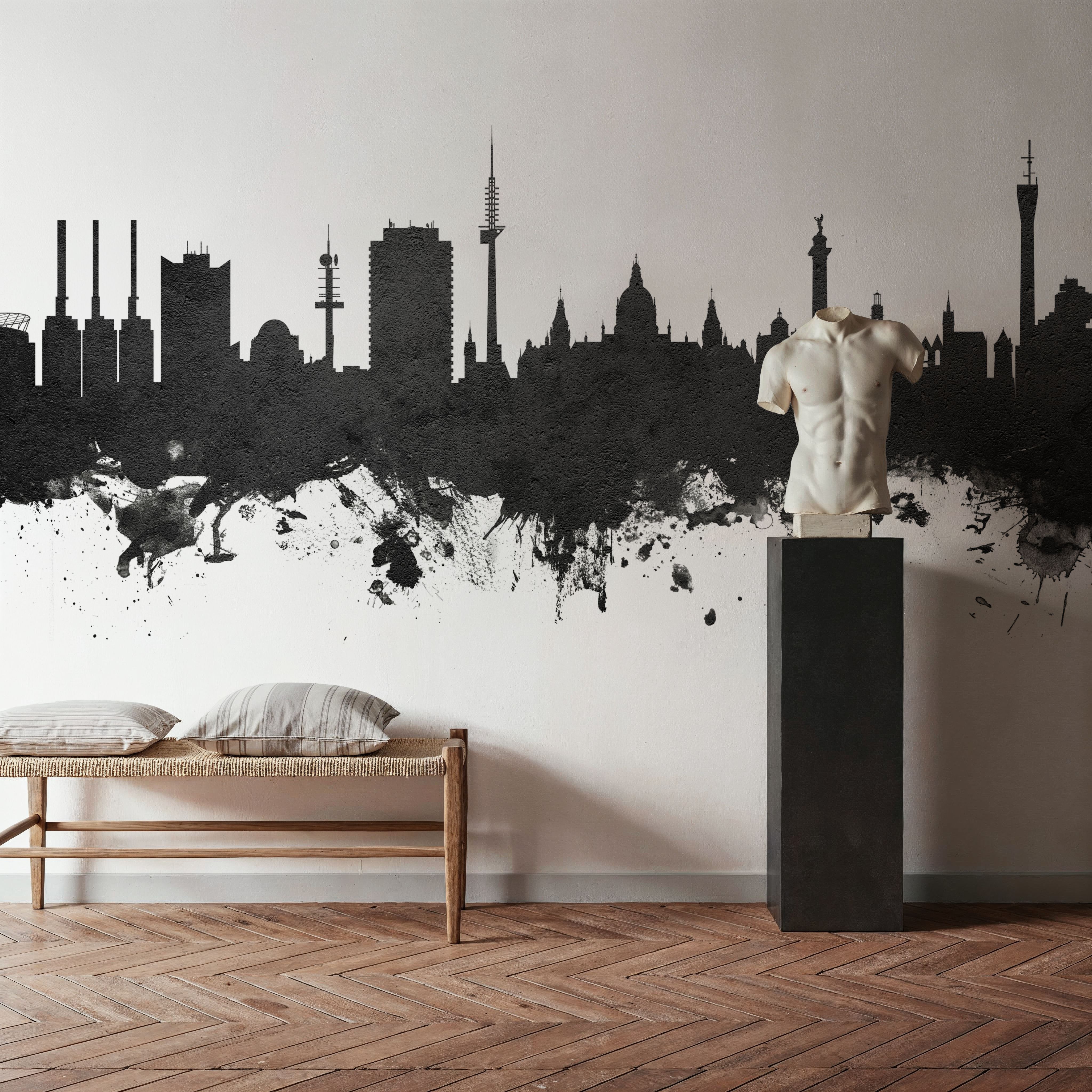 Hannover Germany Skyline Black & White