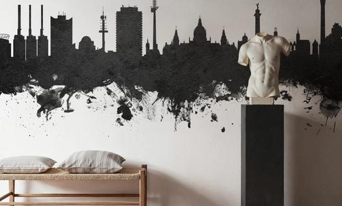 Hannover Germany Skyline Black & White
