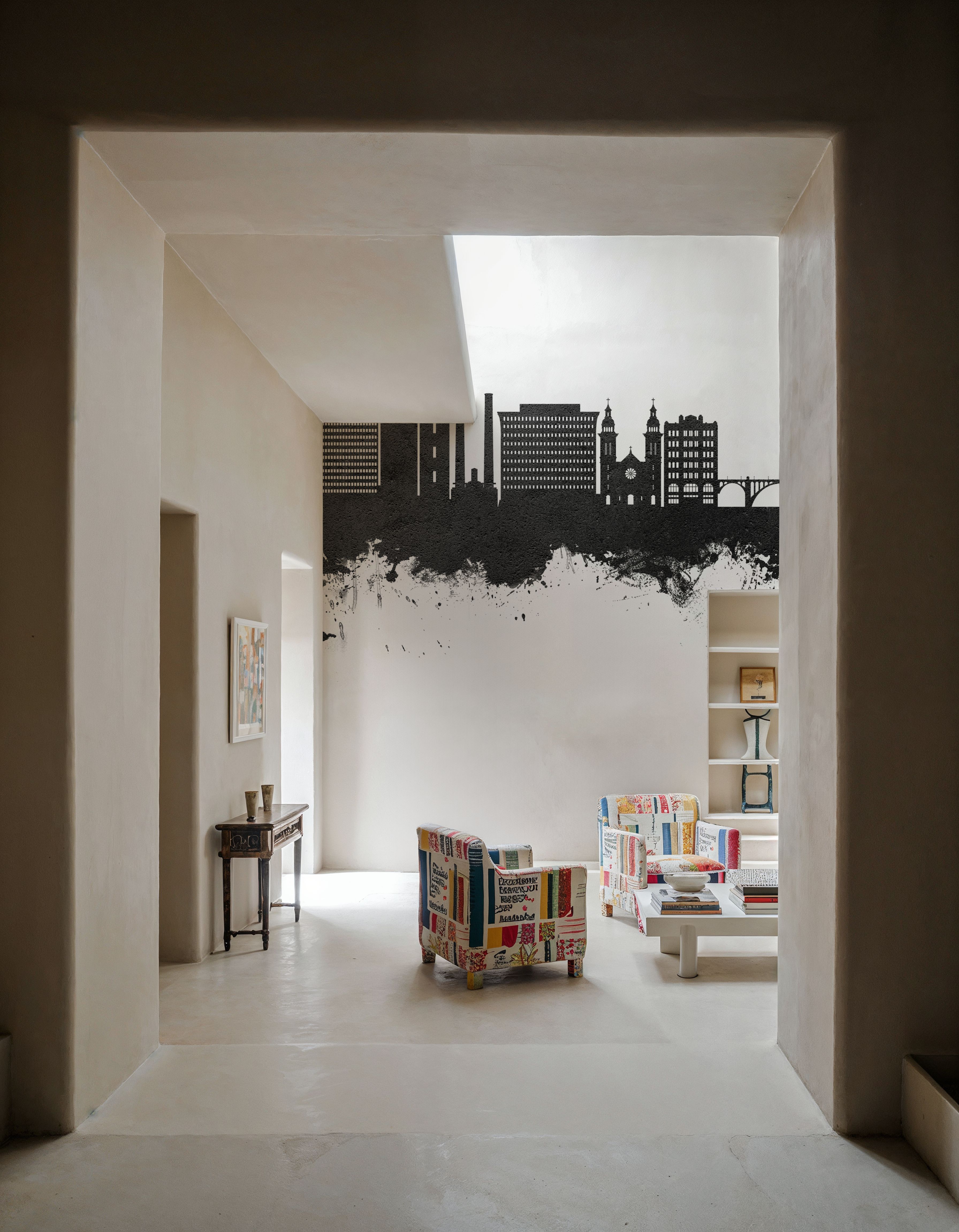 Spokane Washington Skyline Black & White