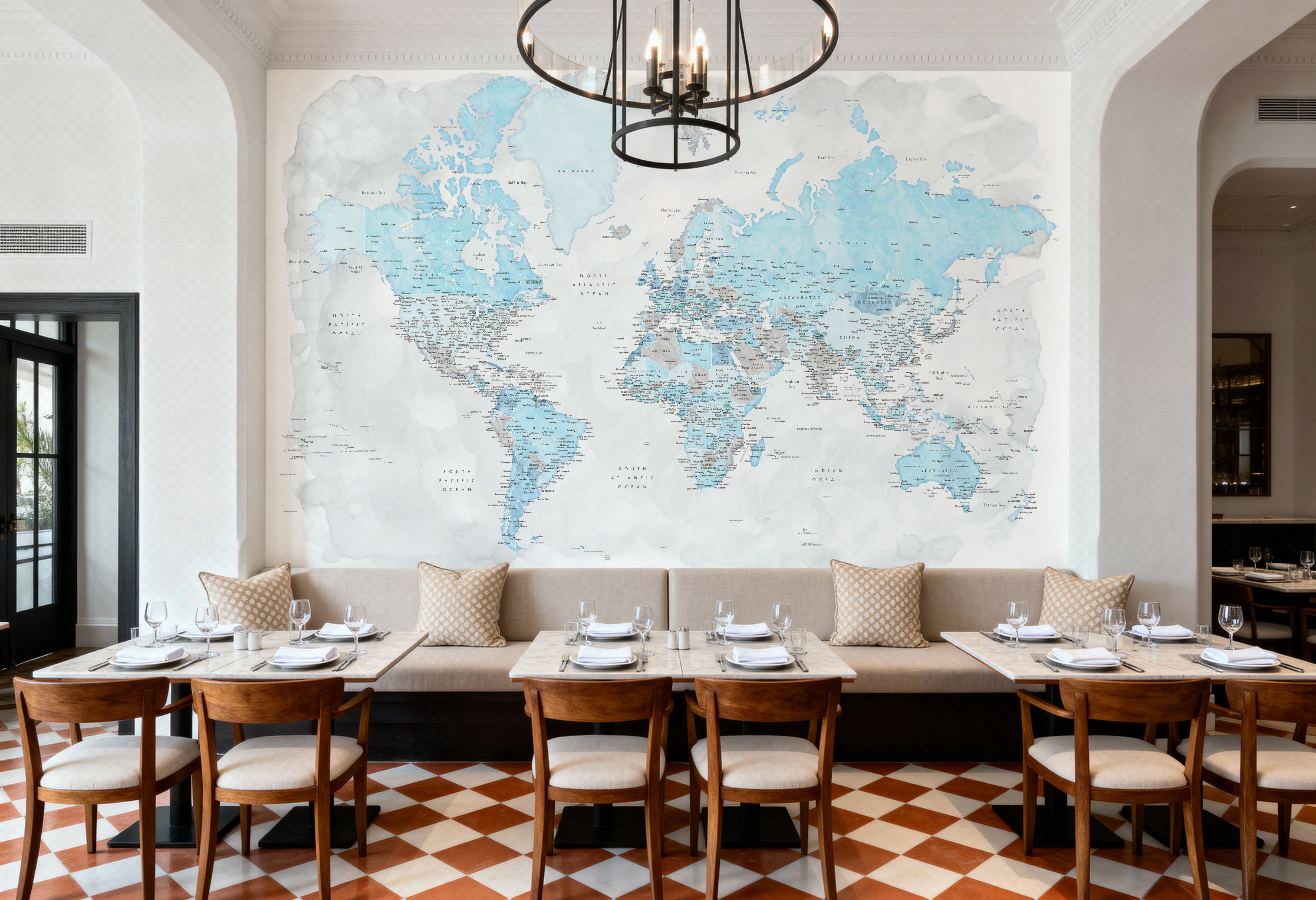 World Map Cities - Jabulani