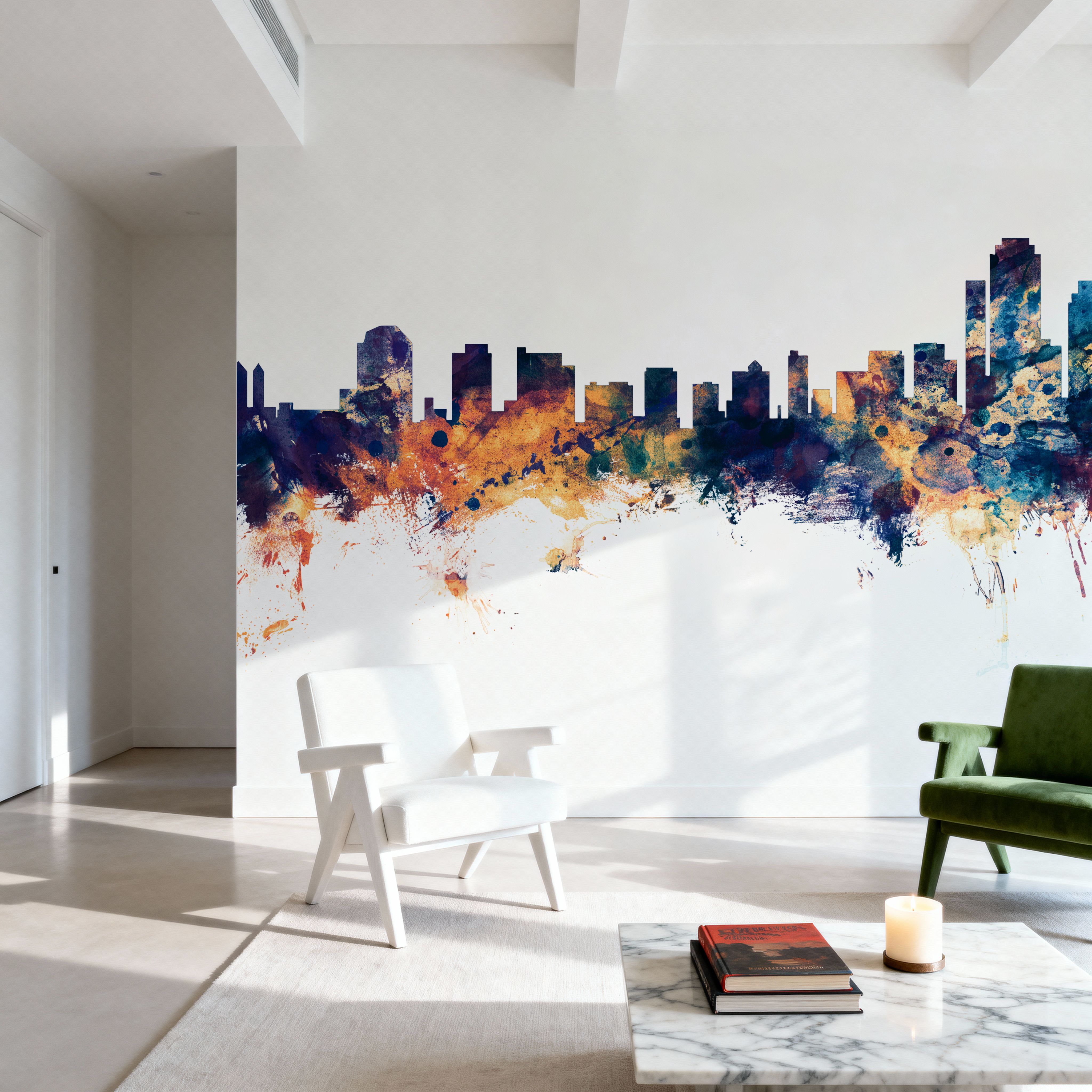 Wilmington Delaware Skyline Blue & Bronze