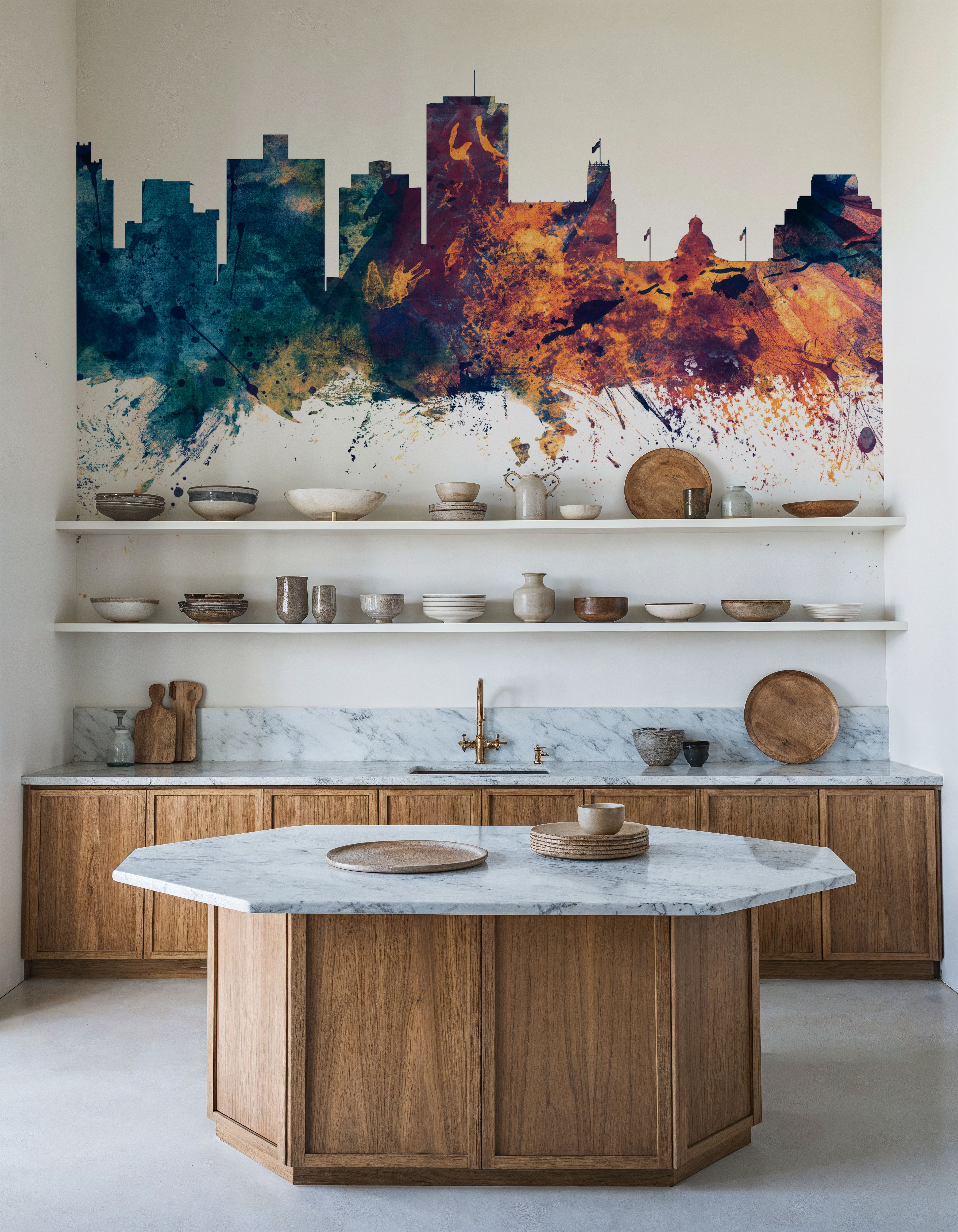 Jackson Mississippi Skyline Blue & Bronze