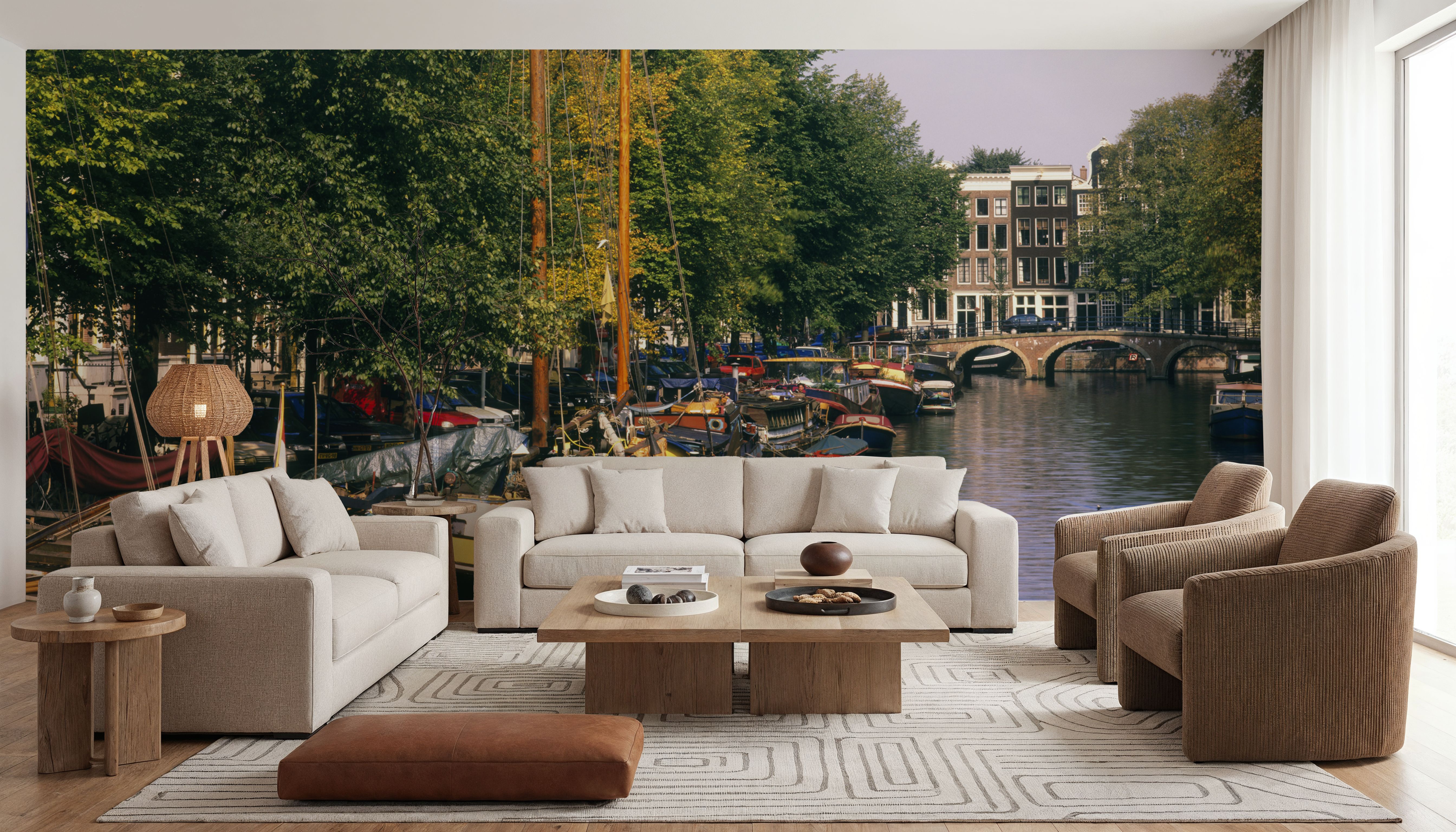 Tranquil Canal Reflections, Wallpaper