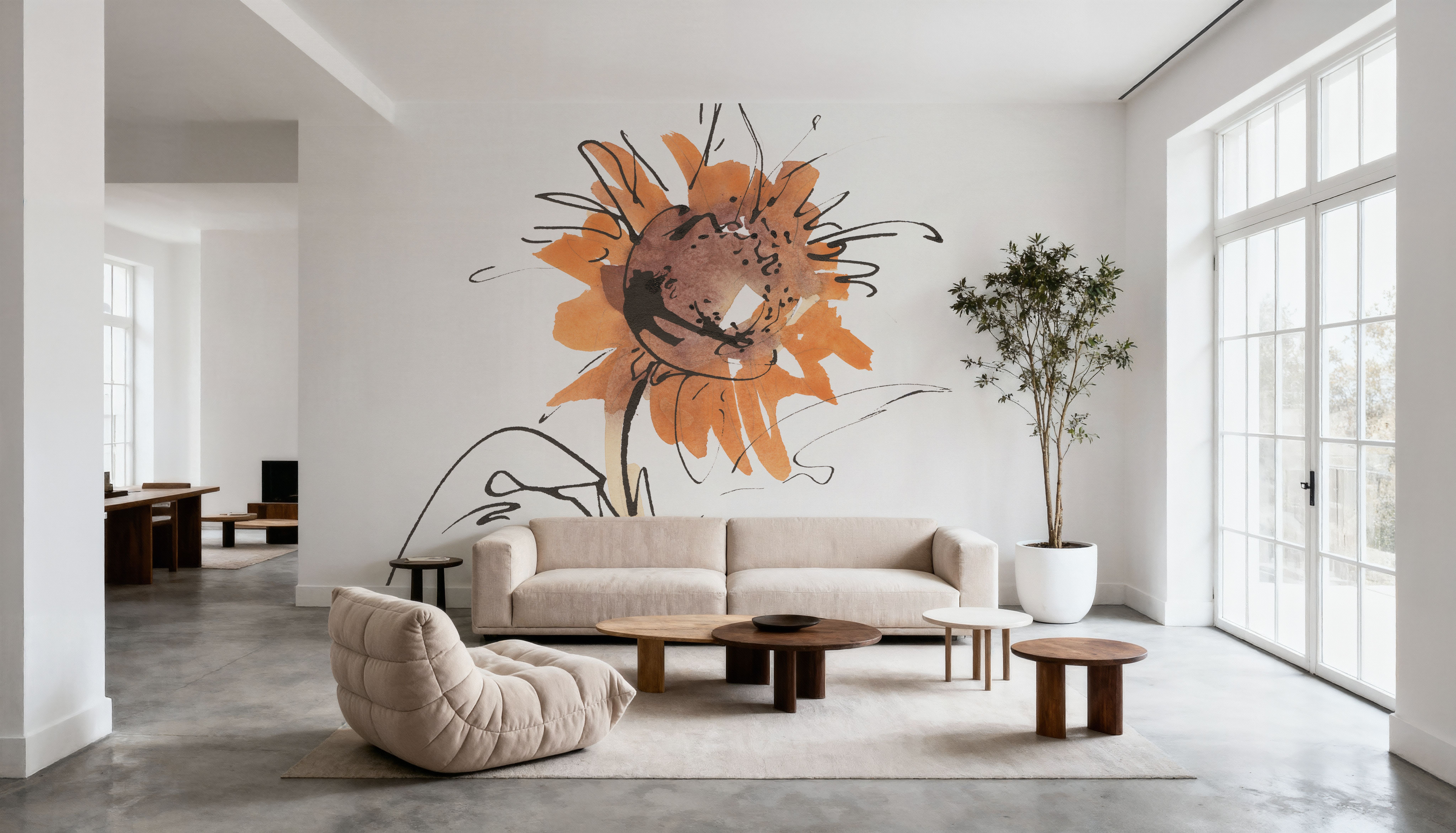 Apricot Sunflower IV