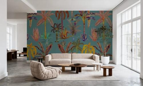 Statement Palm, Turquoise