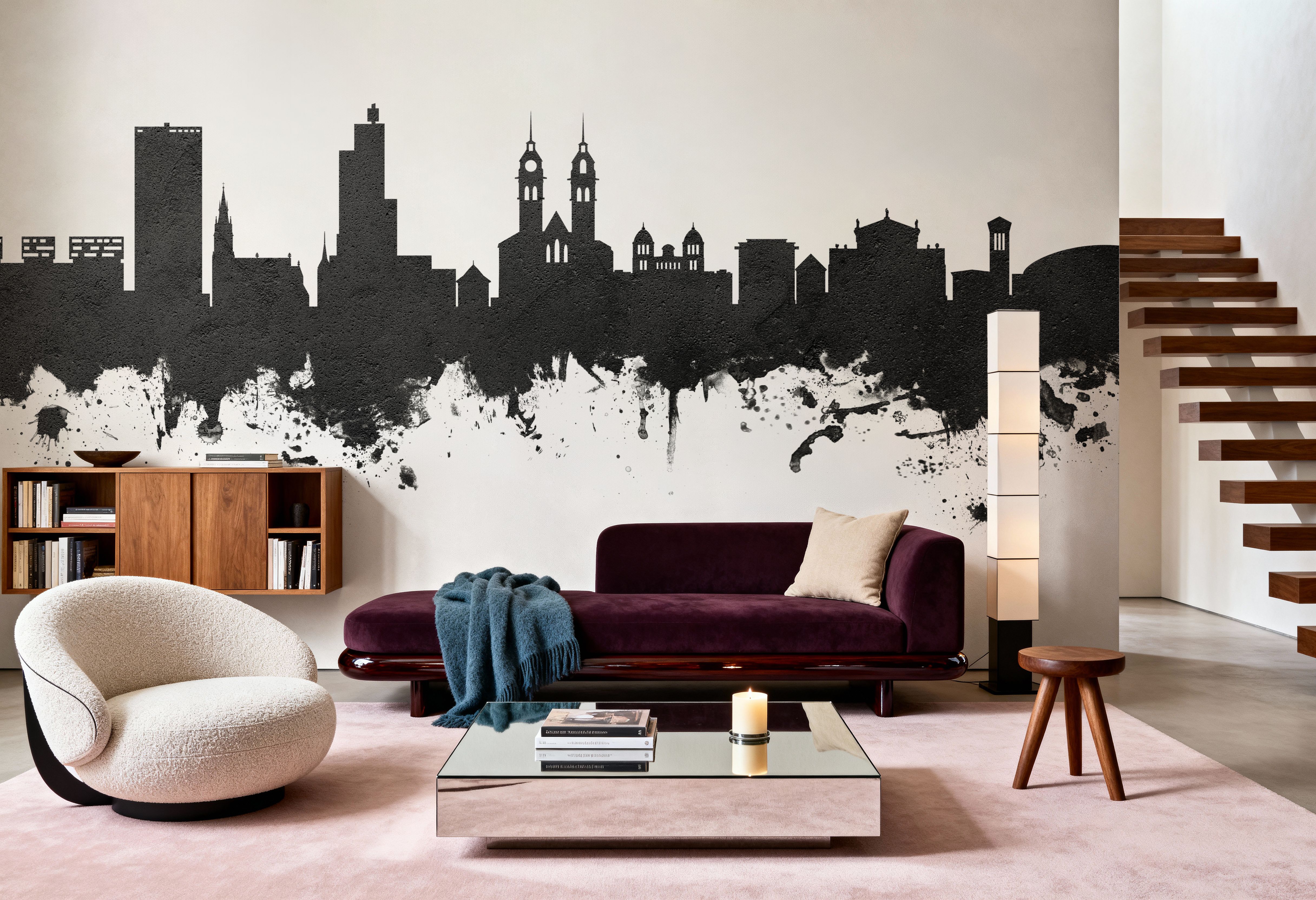 Wintherthur Switzerland Skyline Black & White