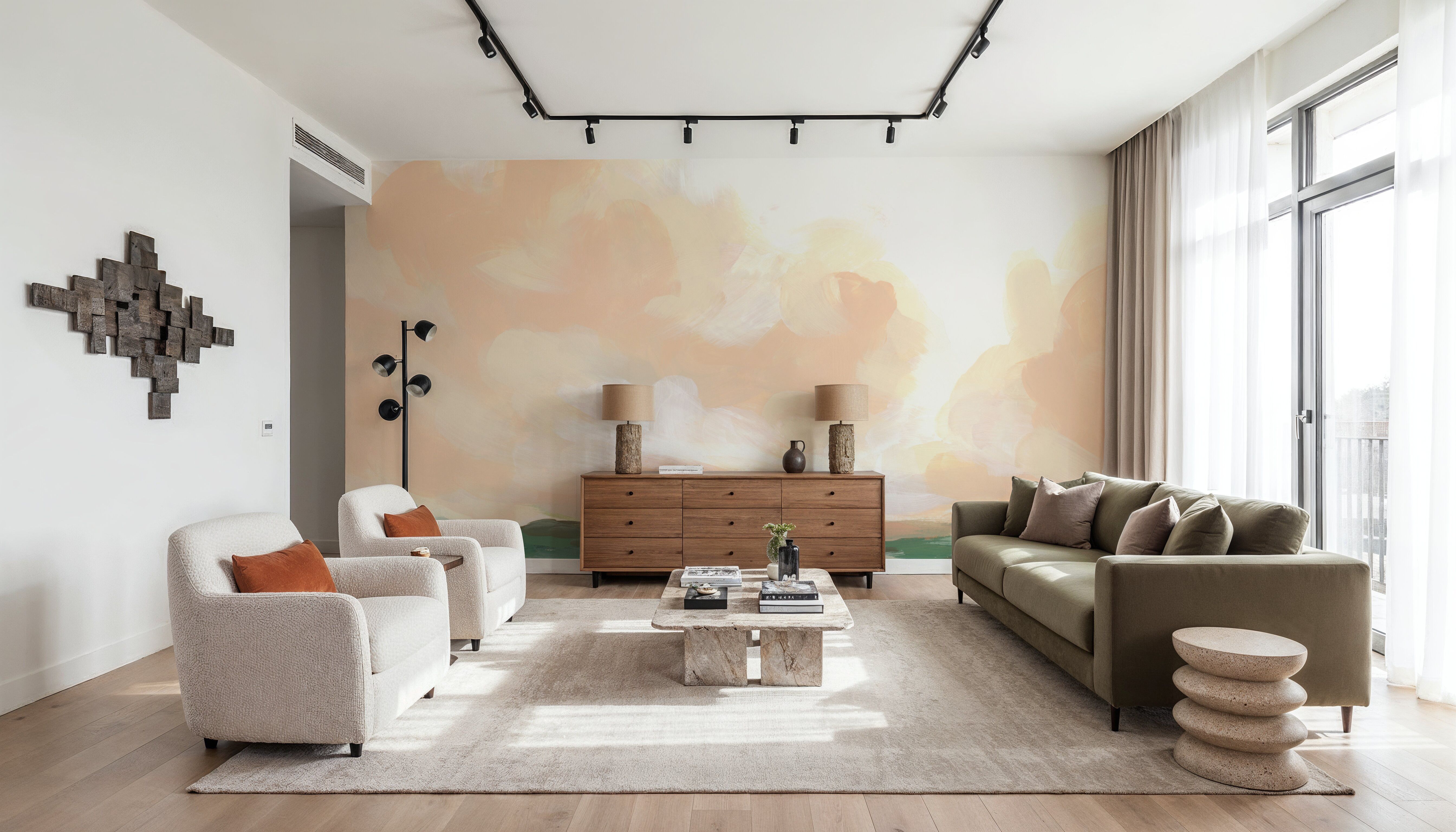 Blush Sky I, Papel pintado