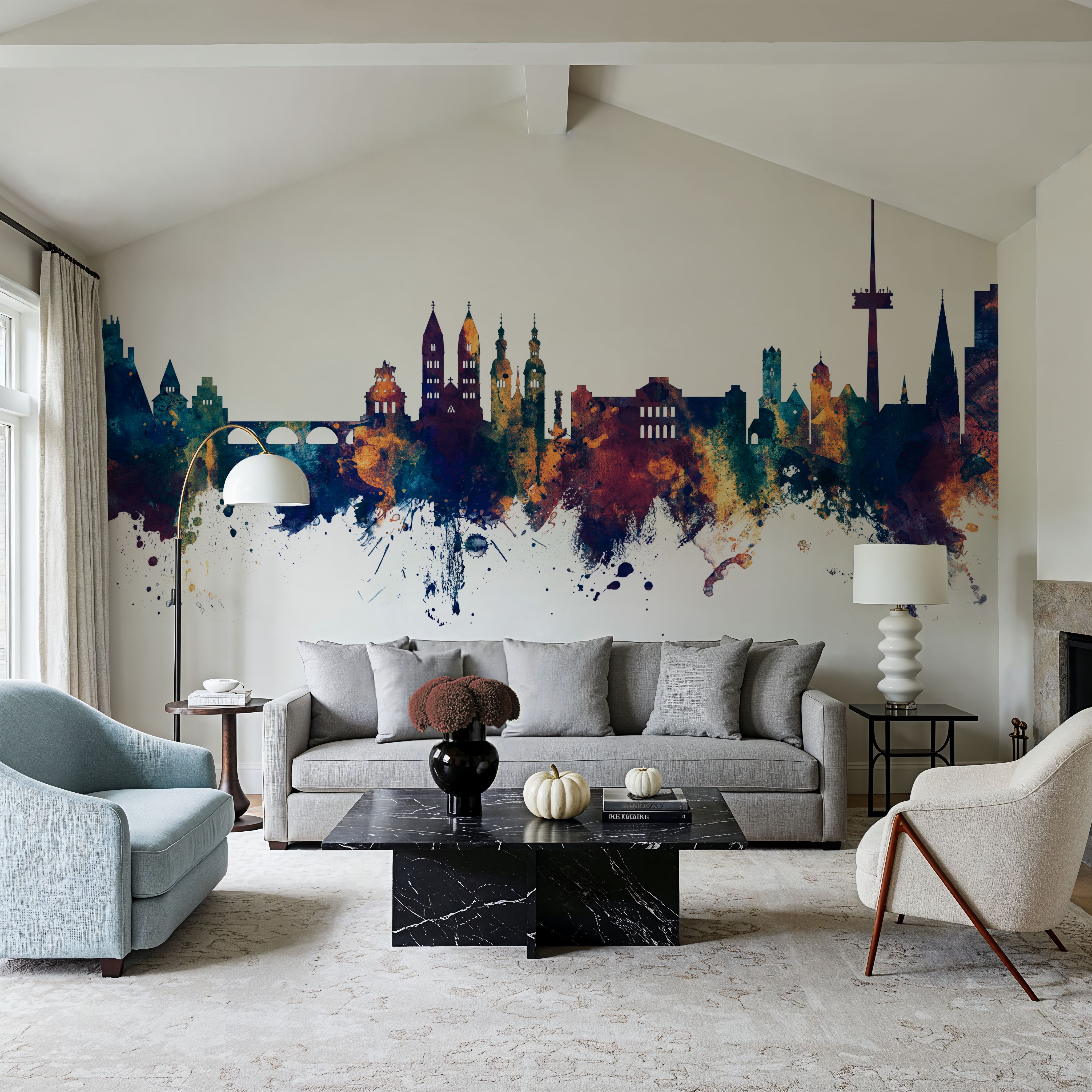 Koblenz Germany Skyline Blue & Bronze