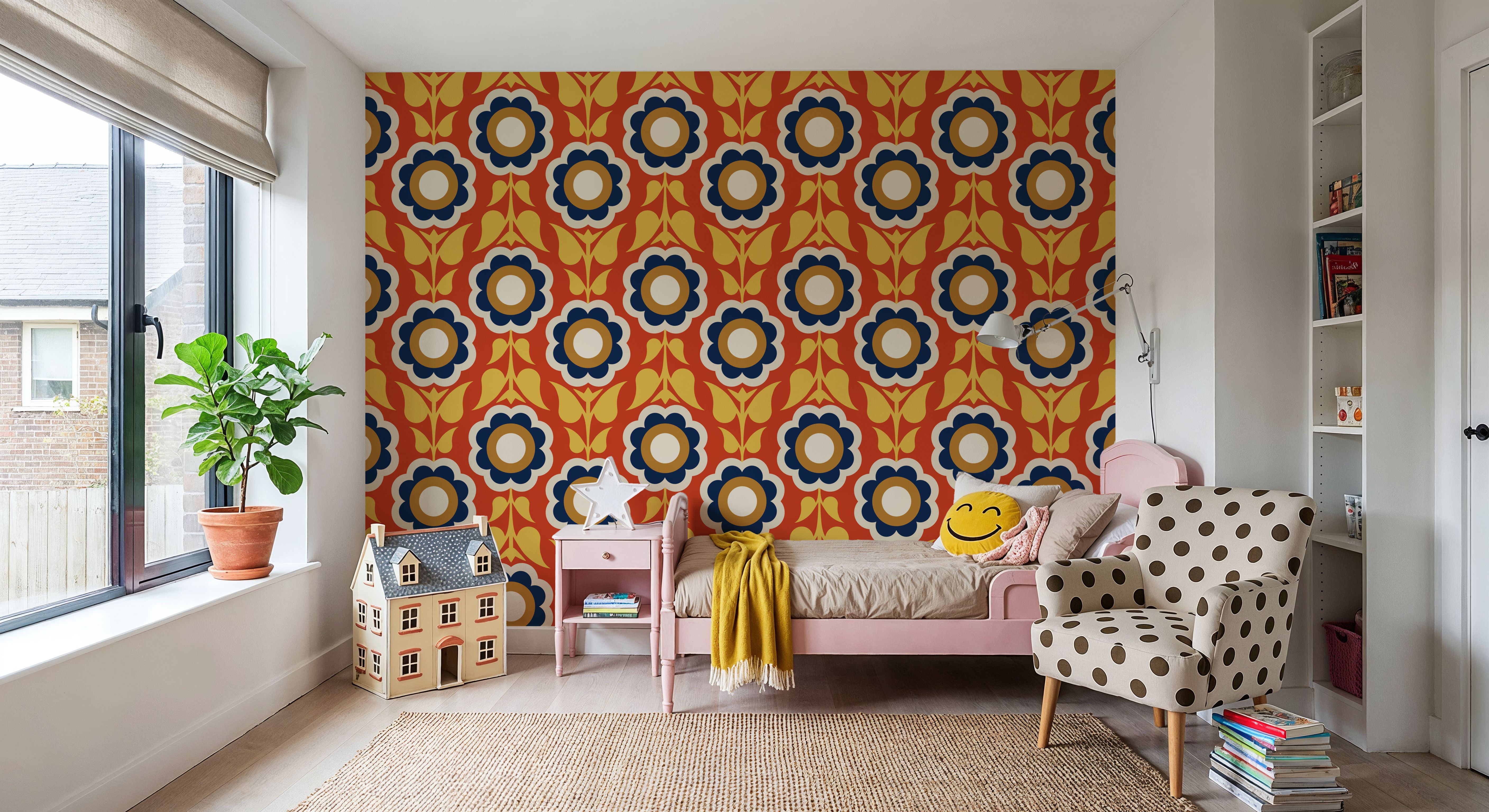 Retro Bold Blooms, Autumn