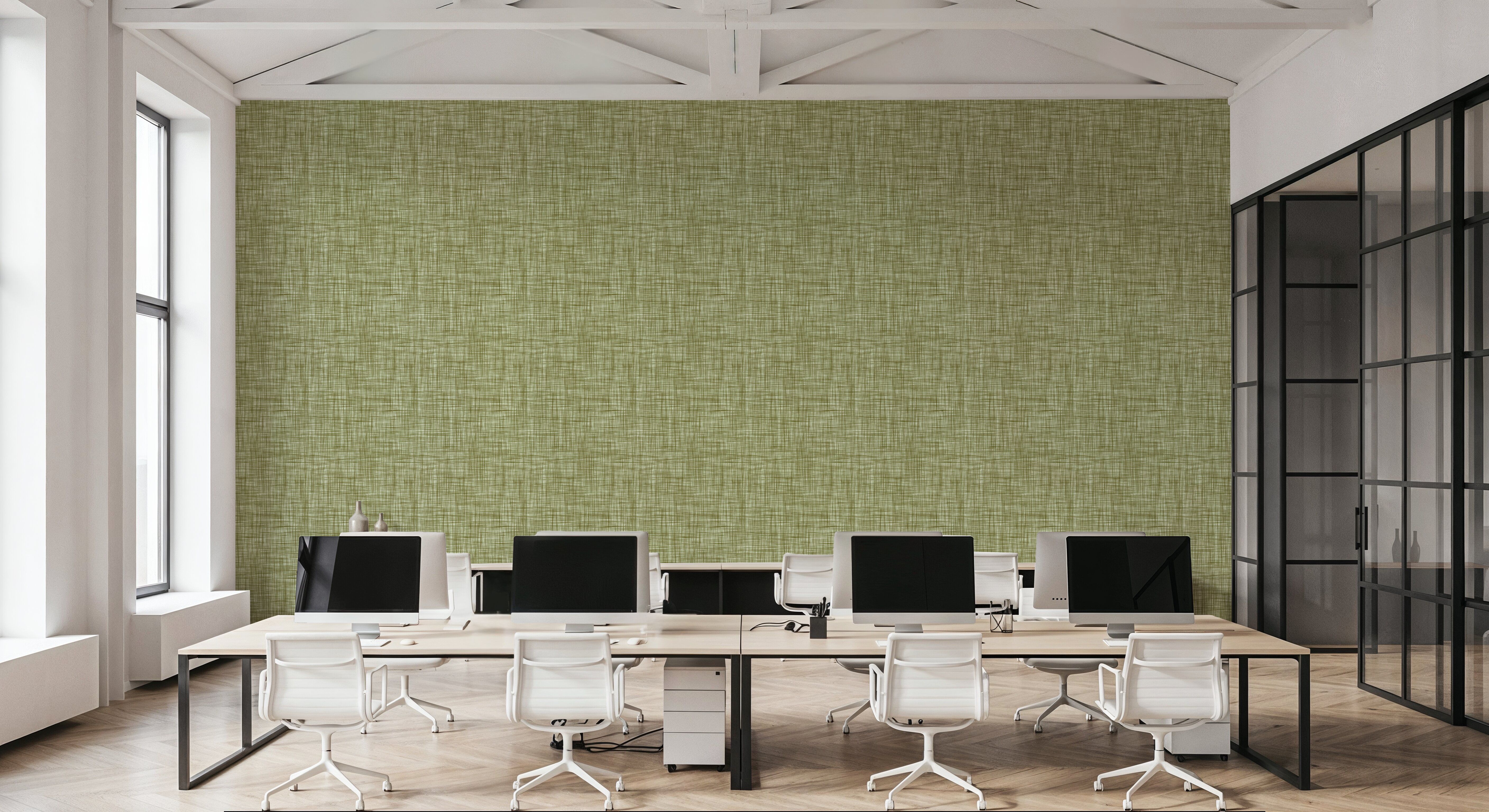 Mottled Linen Effect, Olive Green