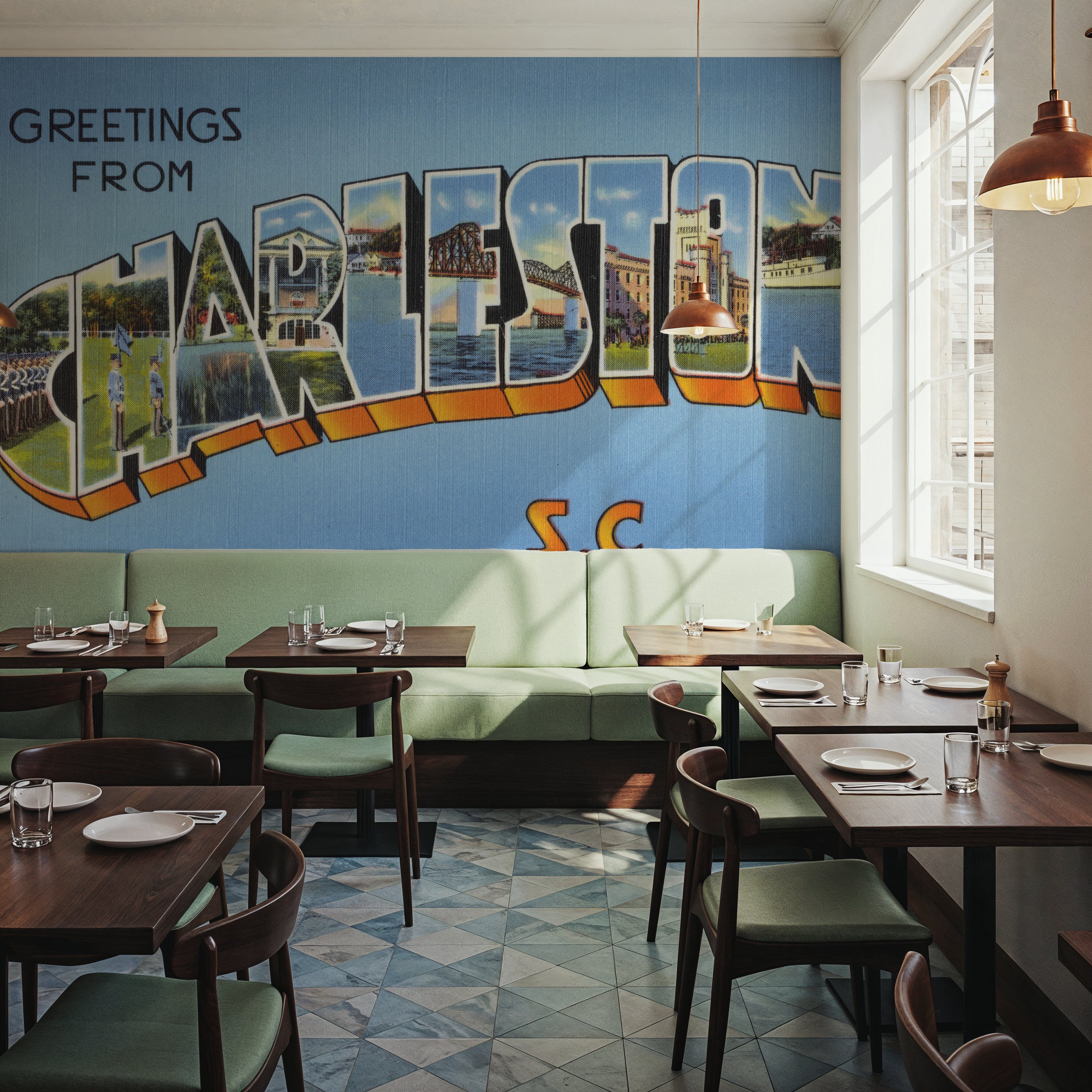 Greetings from Charleston - Screenprint Postcard