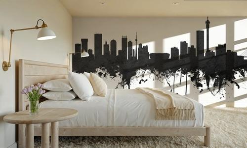 Johannesburg South Africa Skyline Black & White