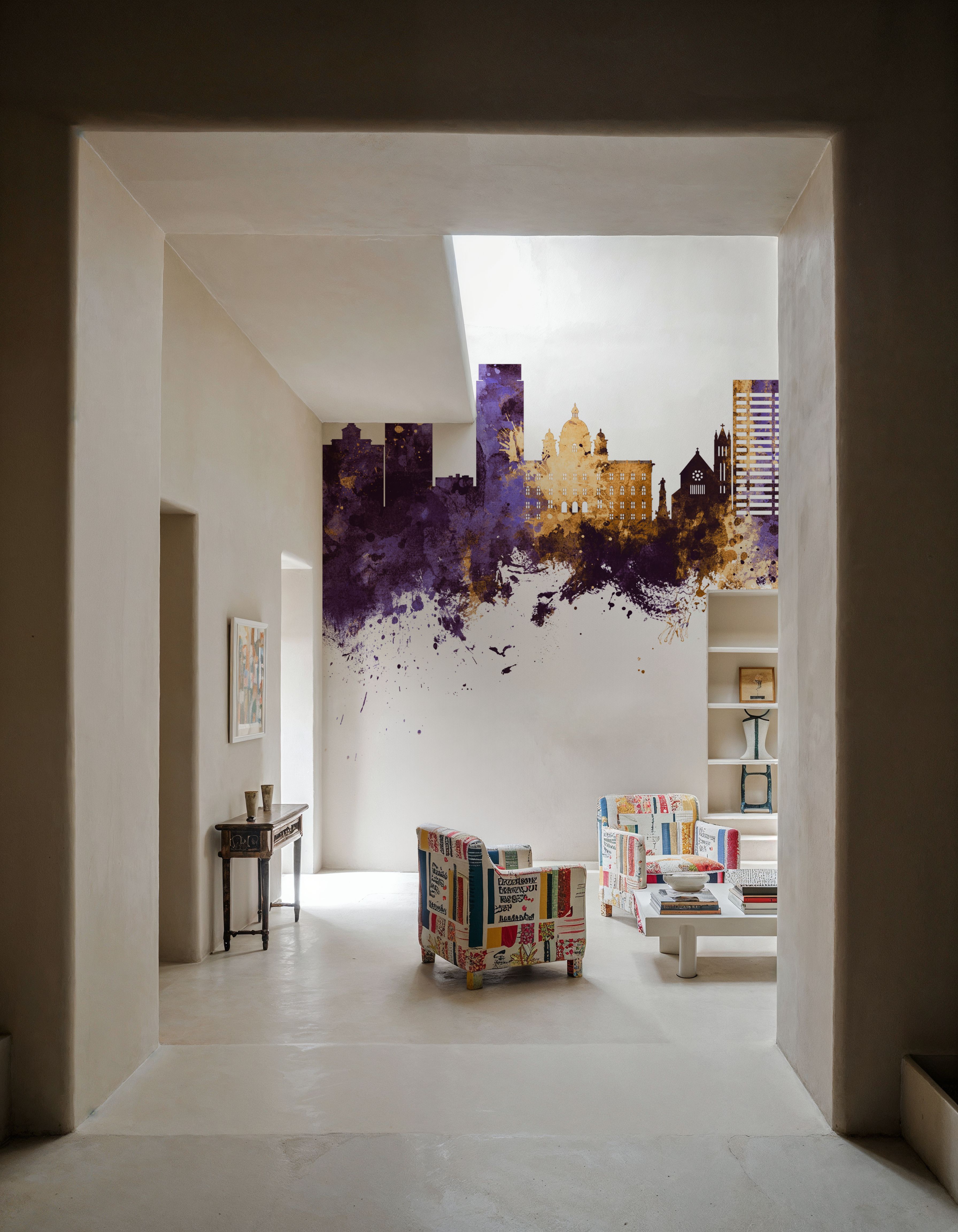 Syracuse New York Skyline Purple & Gold