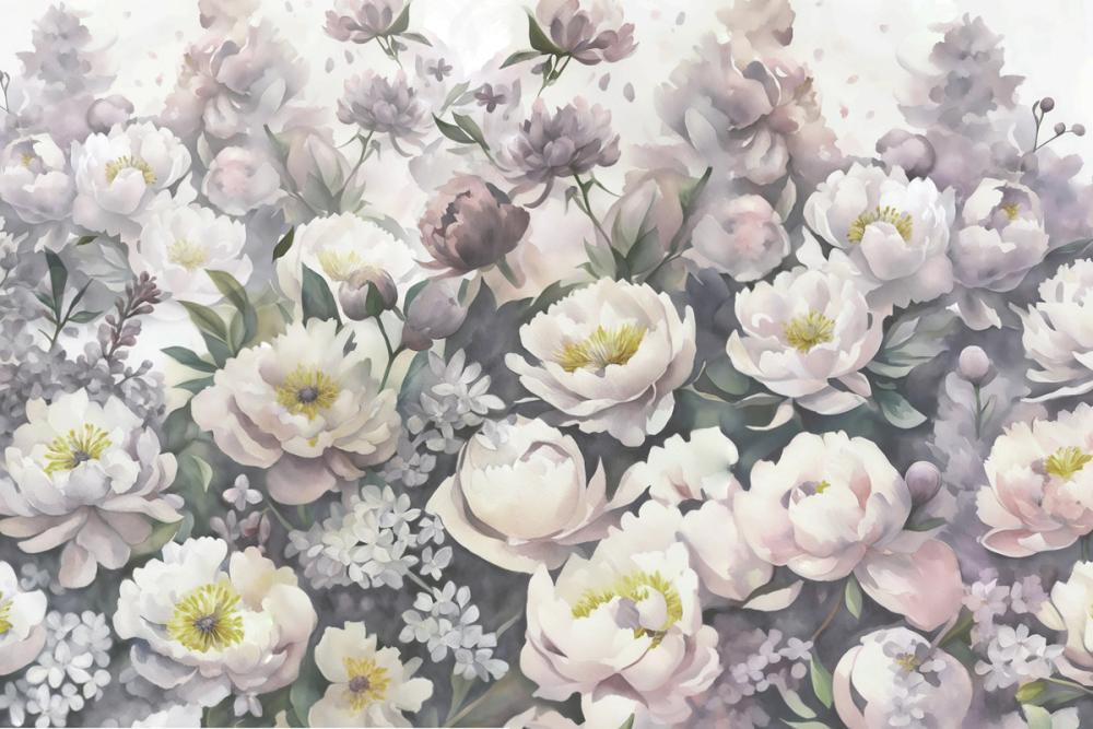 Watercolor Peonies Spring