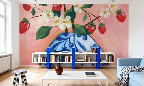 Blooming Strawberry Vase