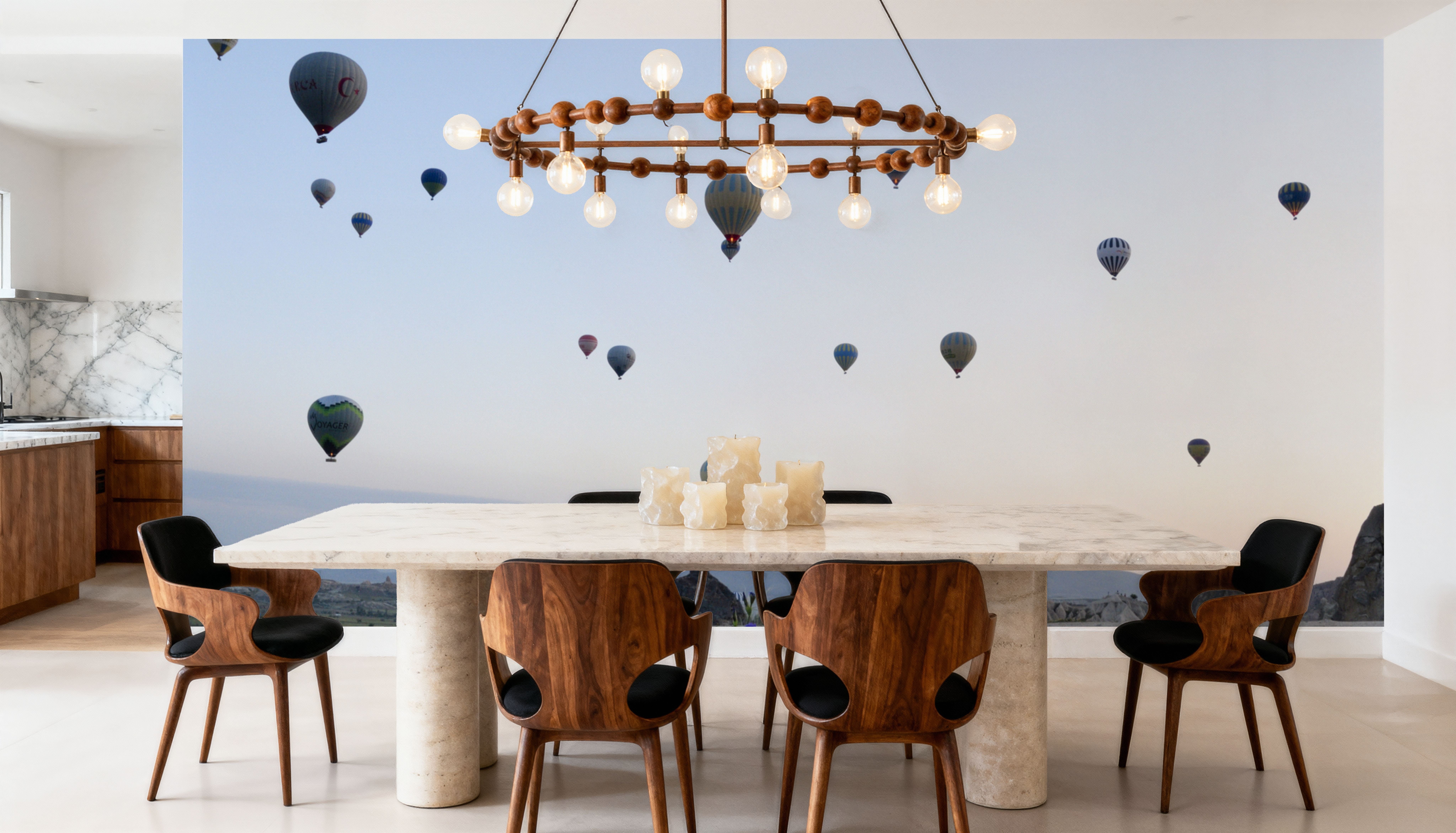 Lavender Balloon Journey, Papier peint