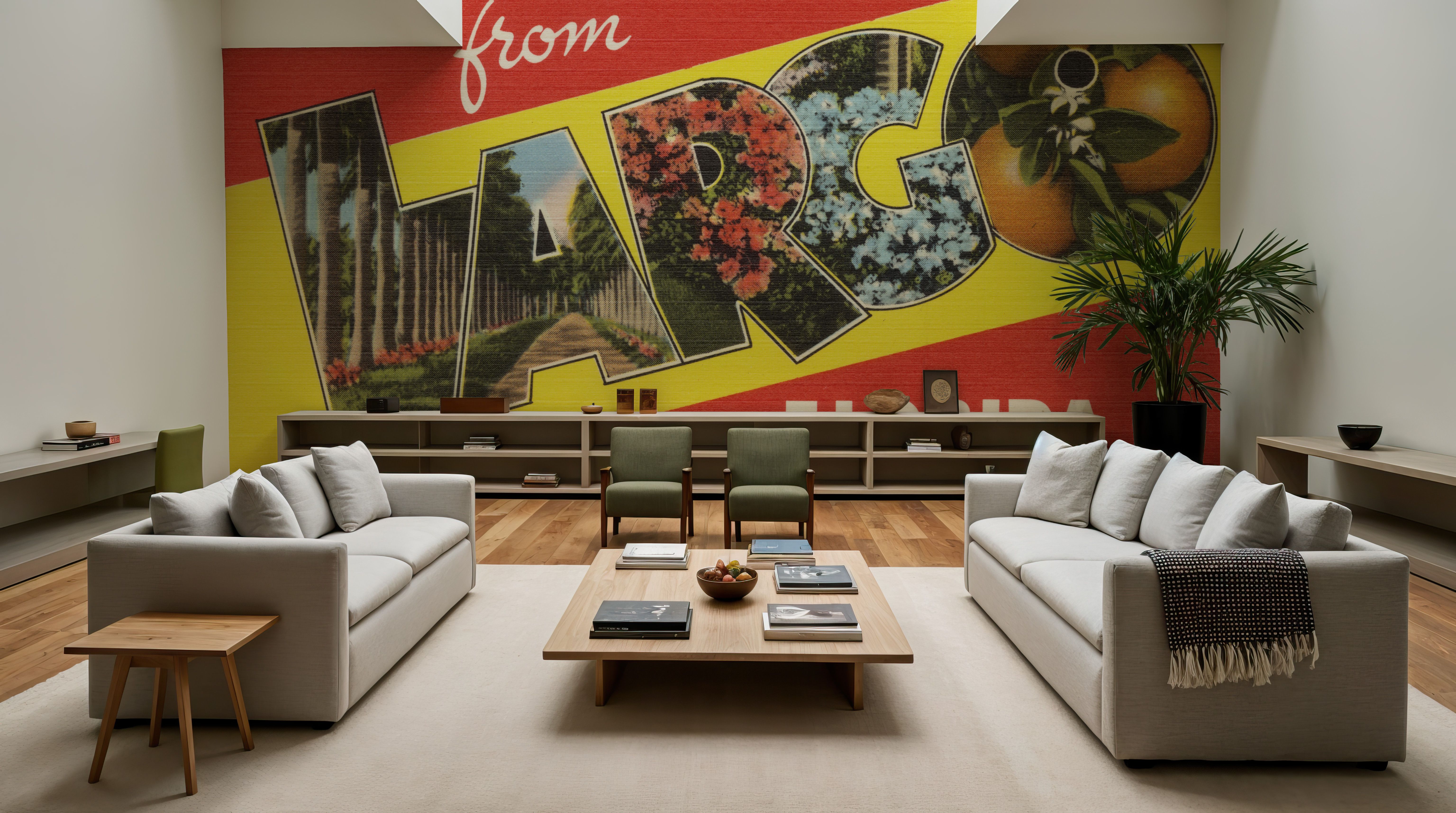 Greetings from Largo - Screenprint Postcard, Wallpaper