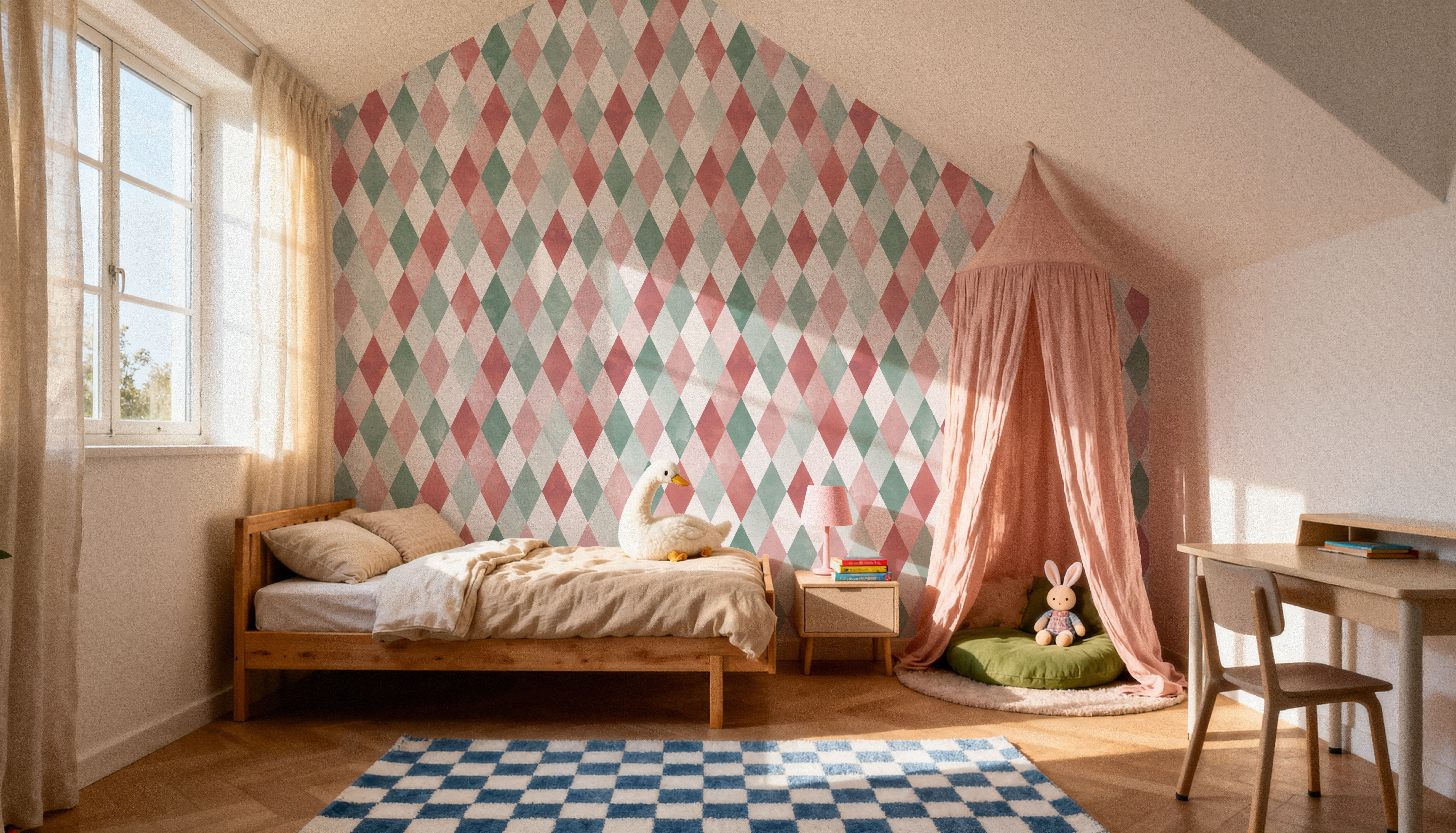 Contrasting Diamonds, Rose