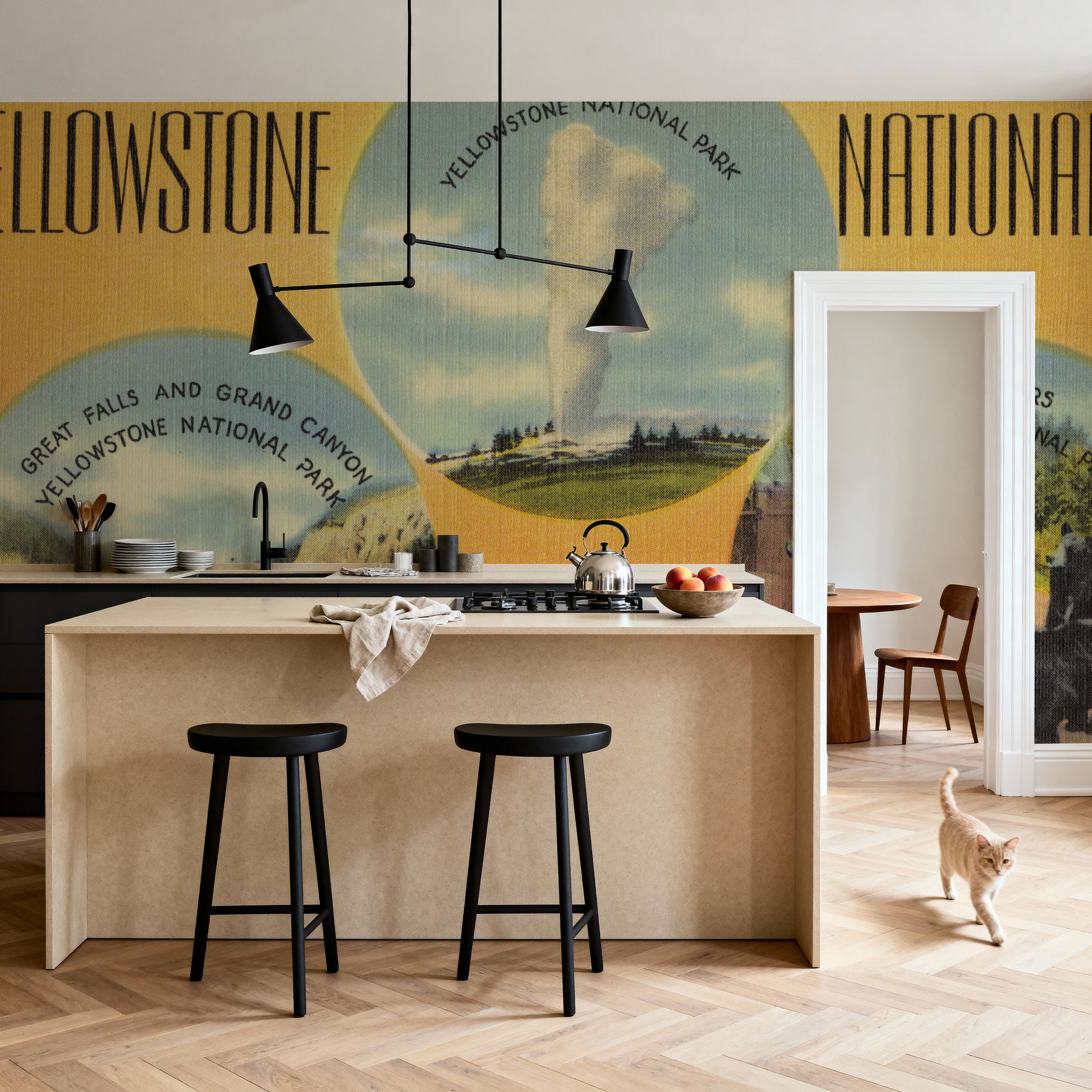 Greetings from Yellowstone - Screenprint Postcard