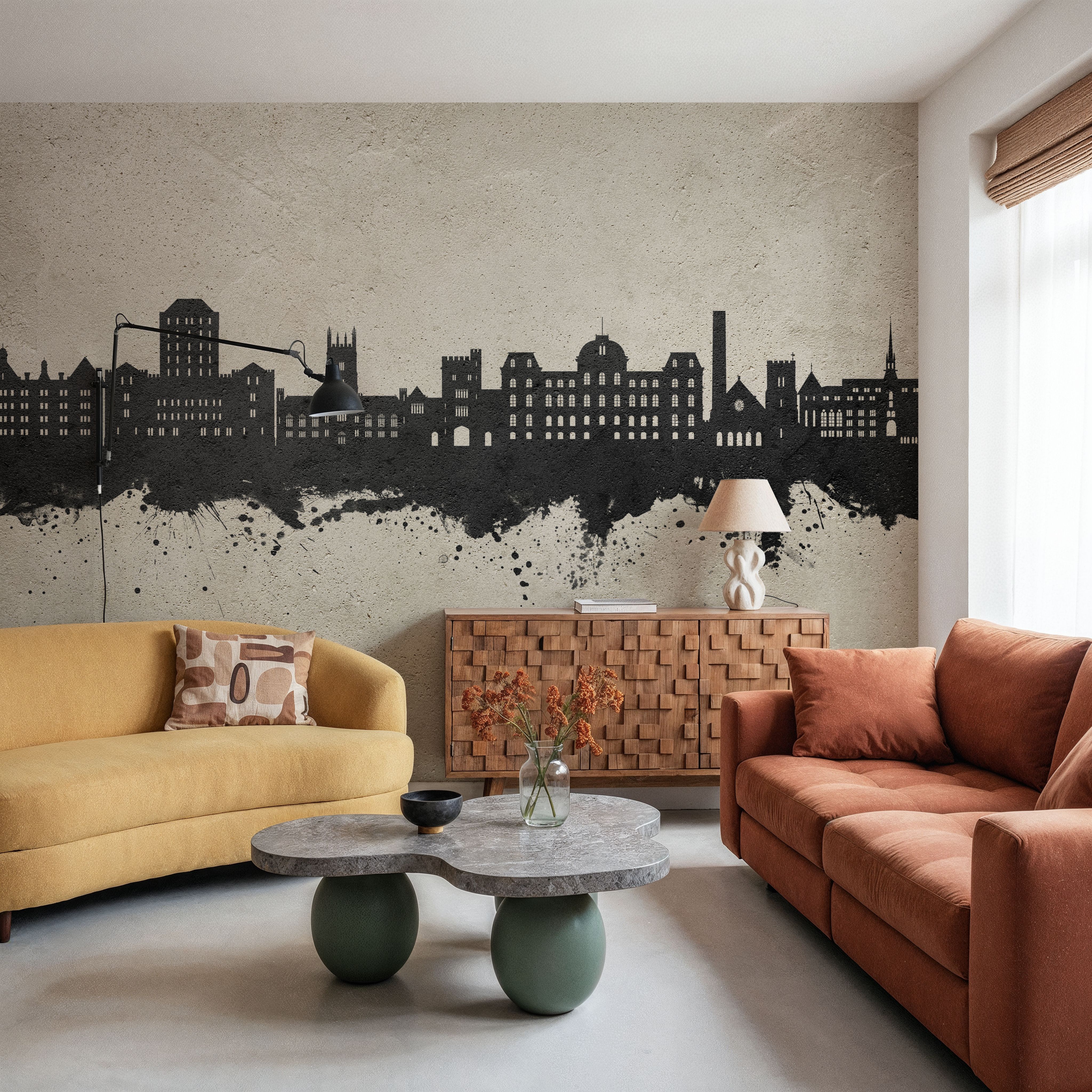 Poughkeepsie New York Skyline Concrete, Wallpaper