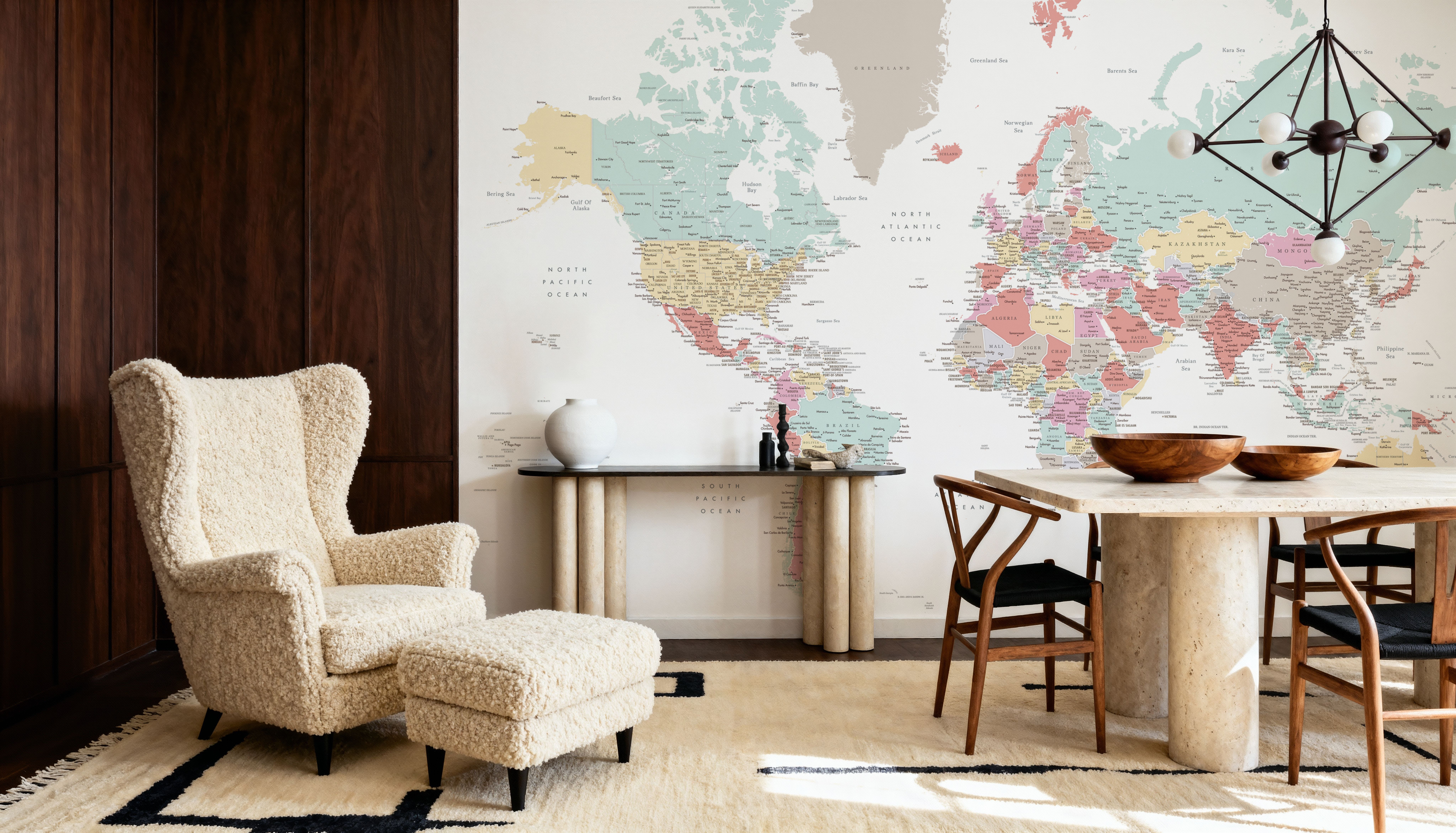 World Map Cities - Pastella