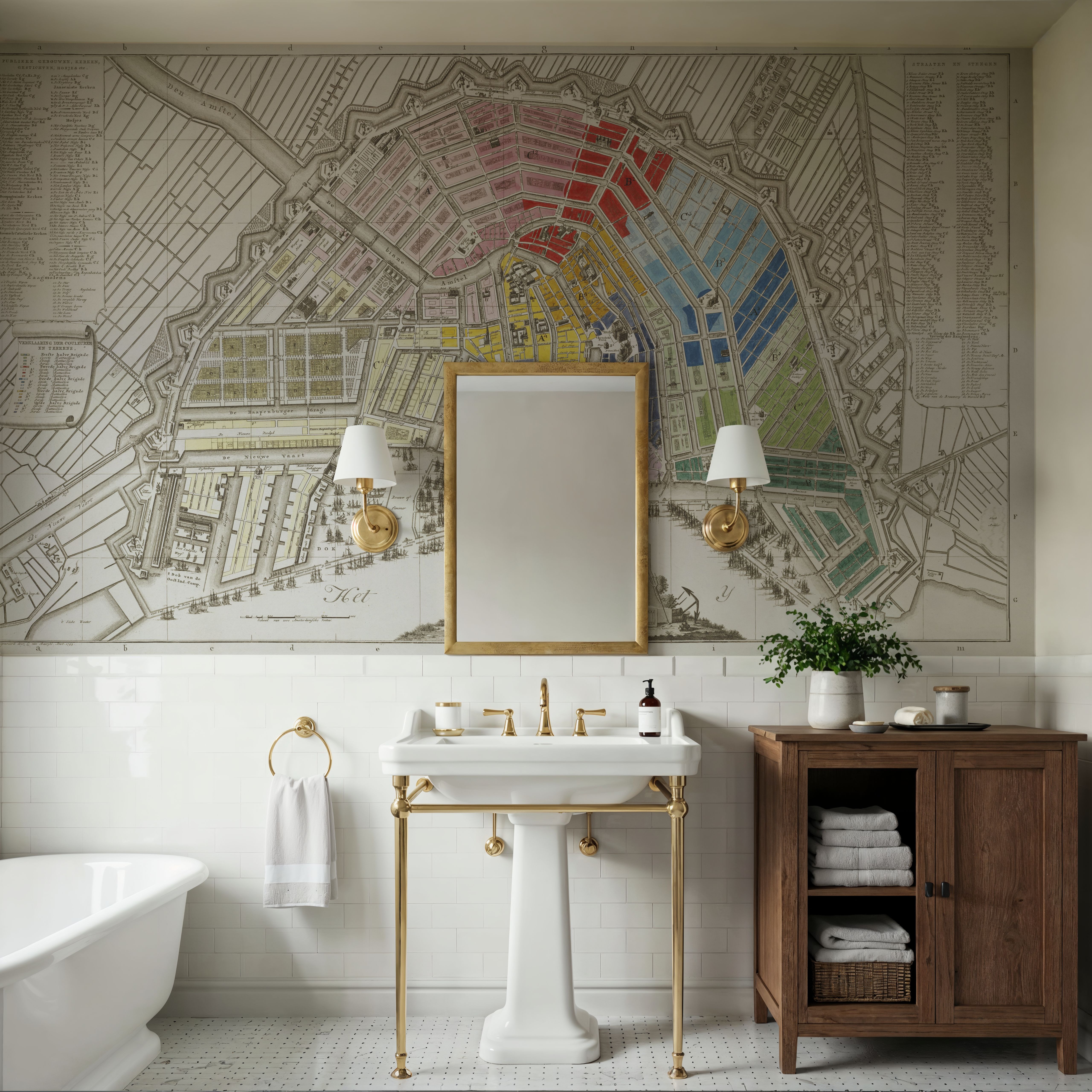 Vintage Amsterdam Map (1795)