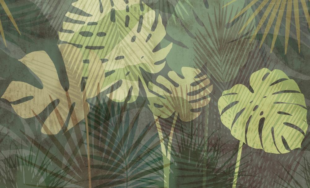 Big Monstera Leaves, Olive