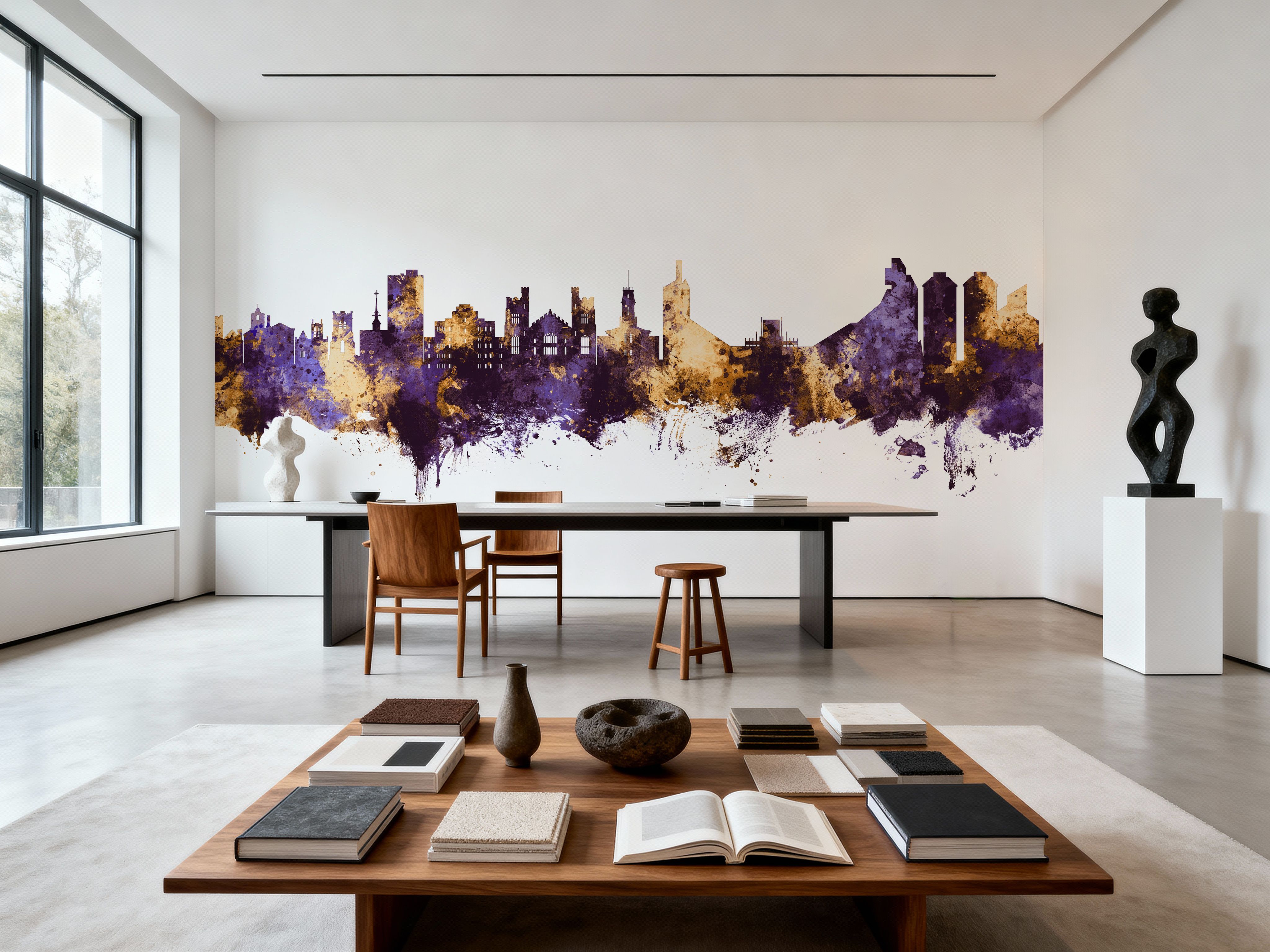 Boulder Colorado Skyline Purple & Gold