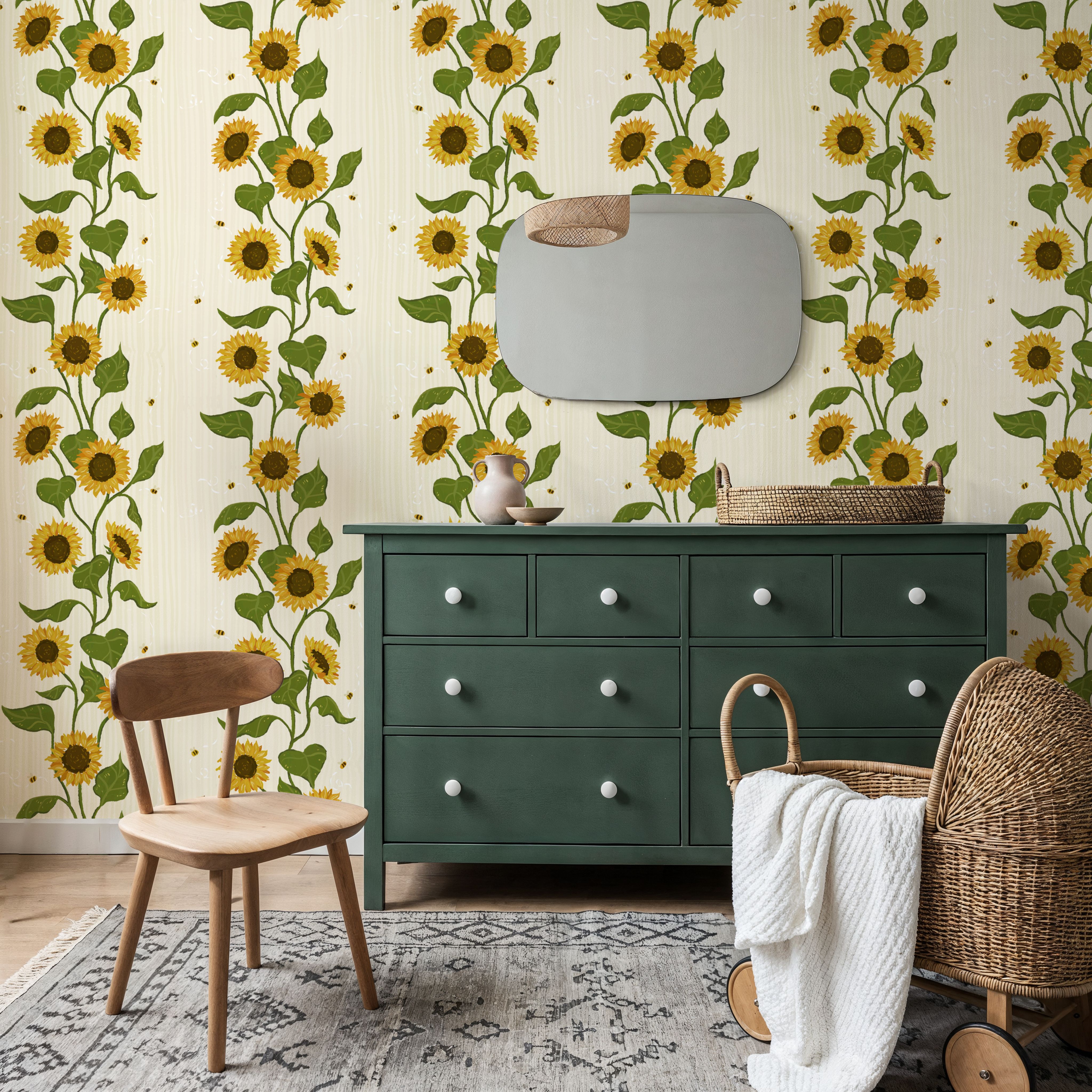 Sunflower Stripes, Cream