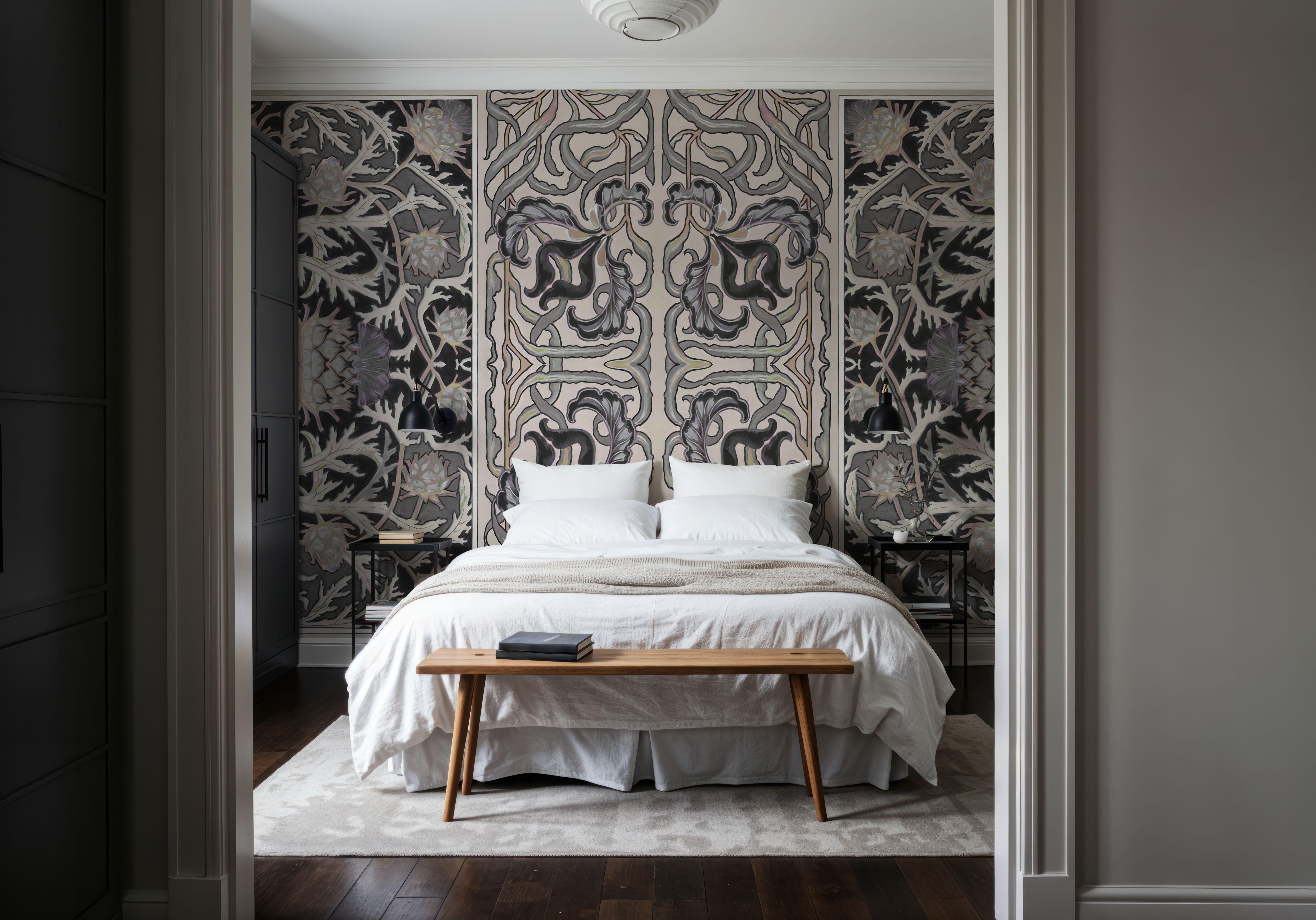 Iris & Thistle Ornament, Midnight