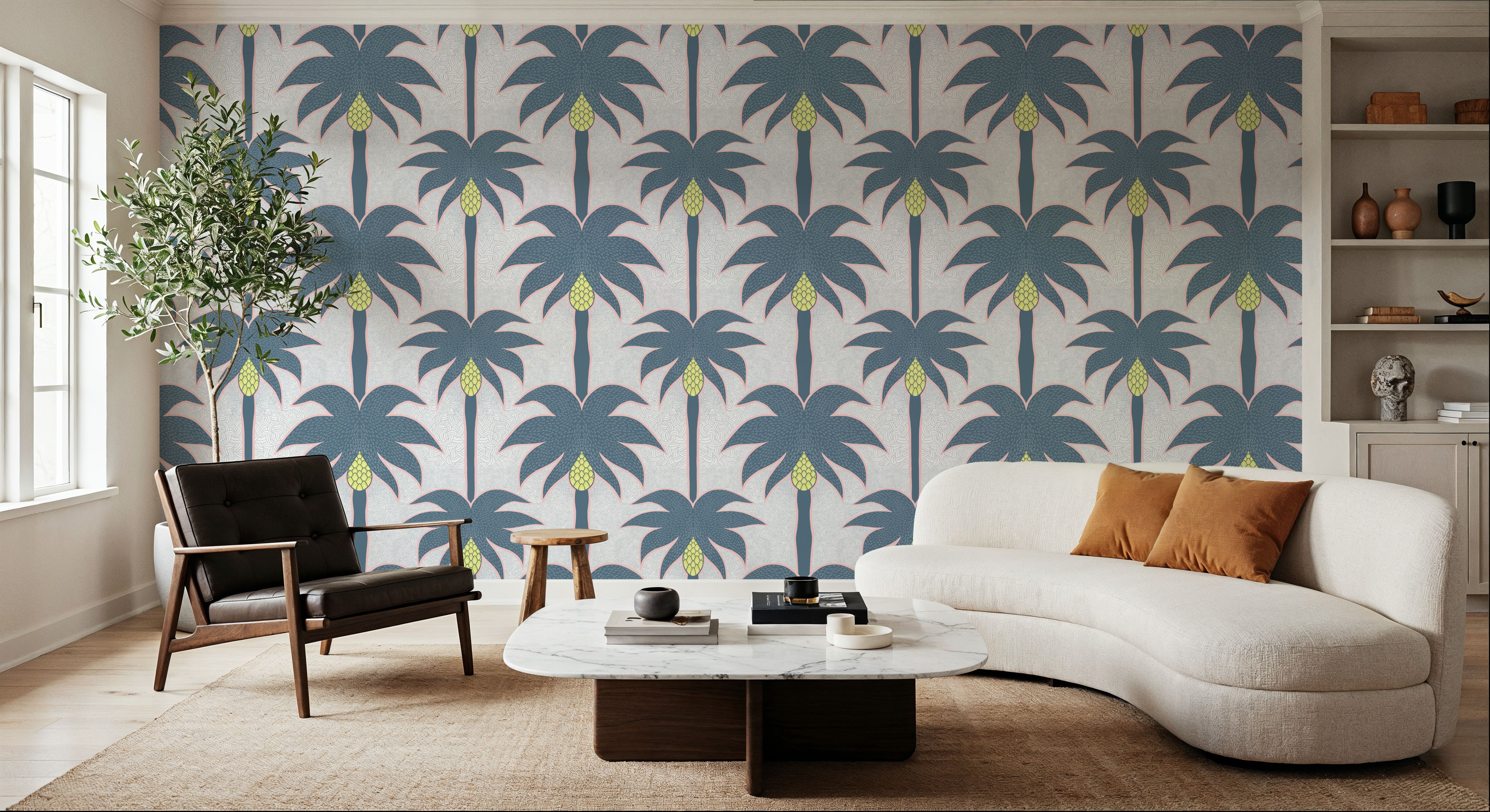 Graphic Palms, Teal