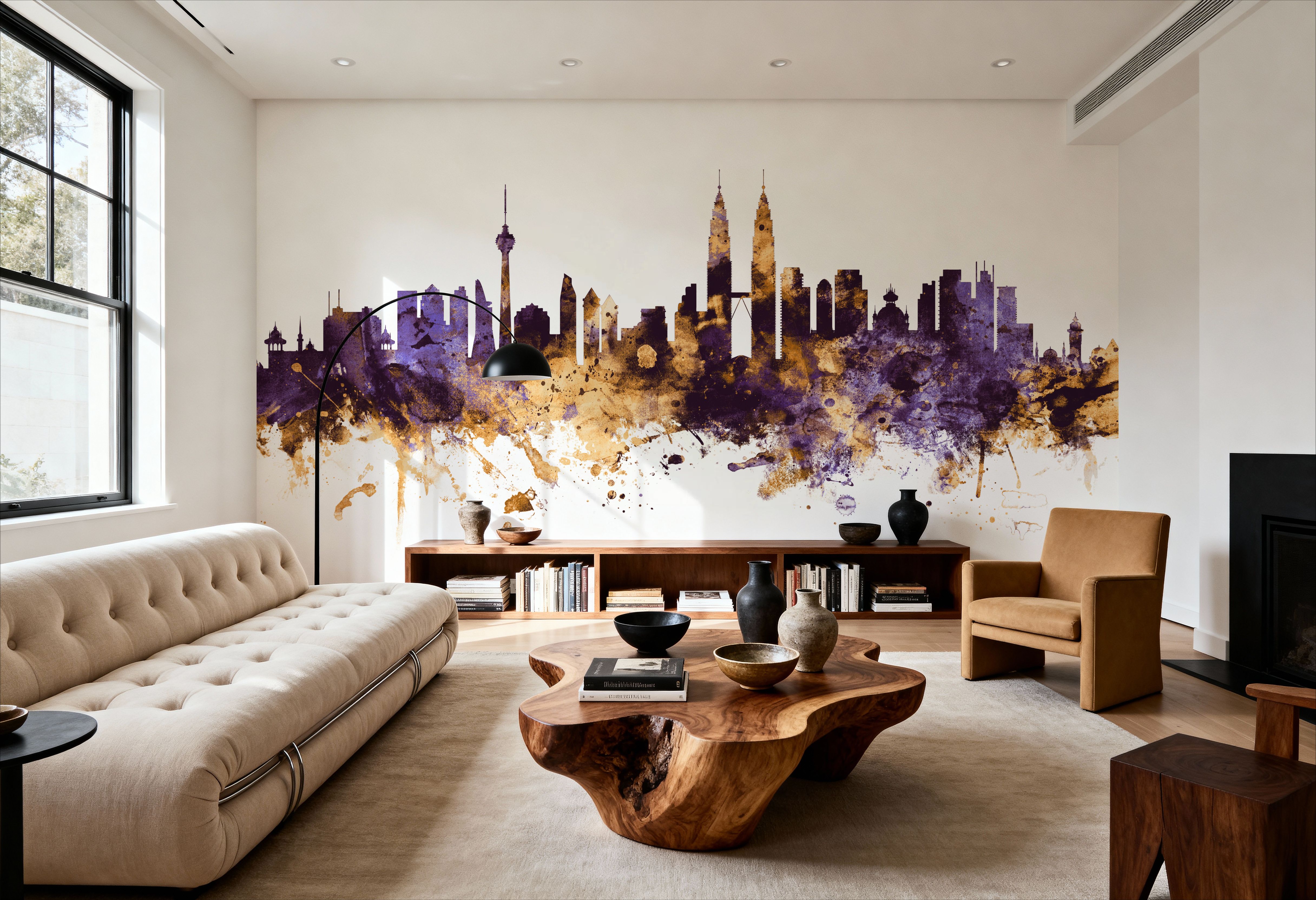 Kuala Lumpur Skyline Purple & Gold