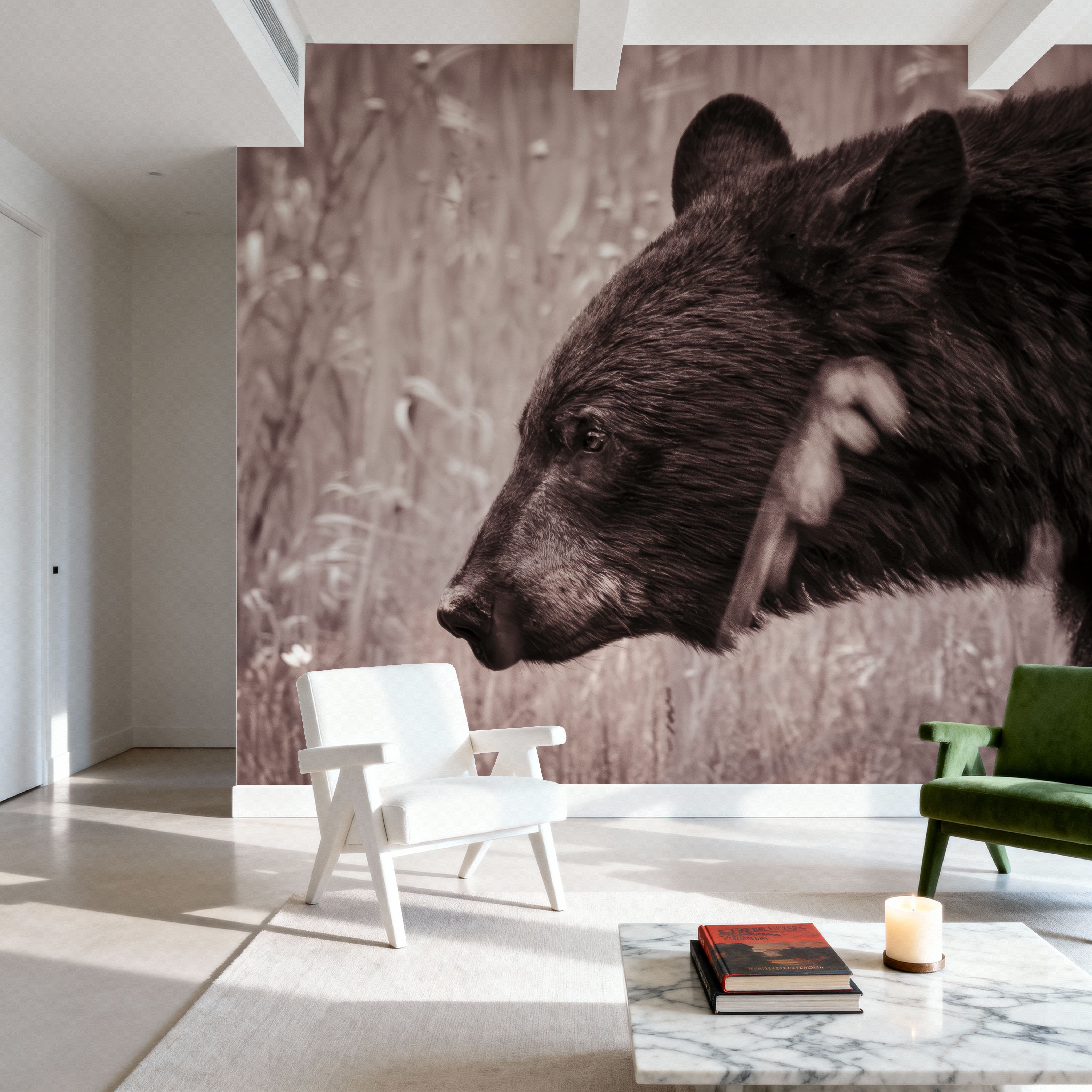 Black Bear in British Columbia Sepia Tones