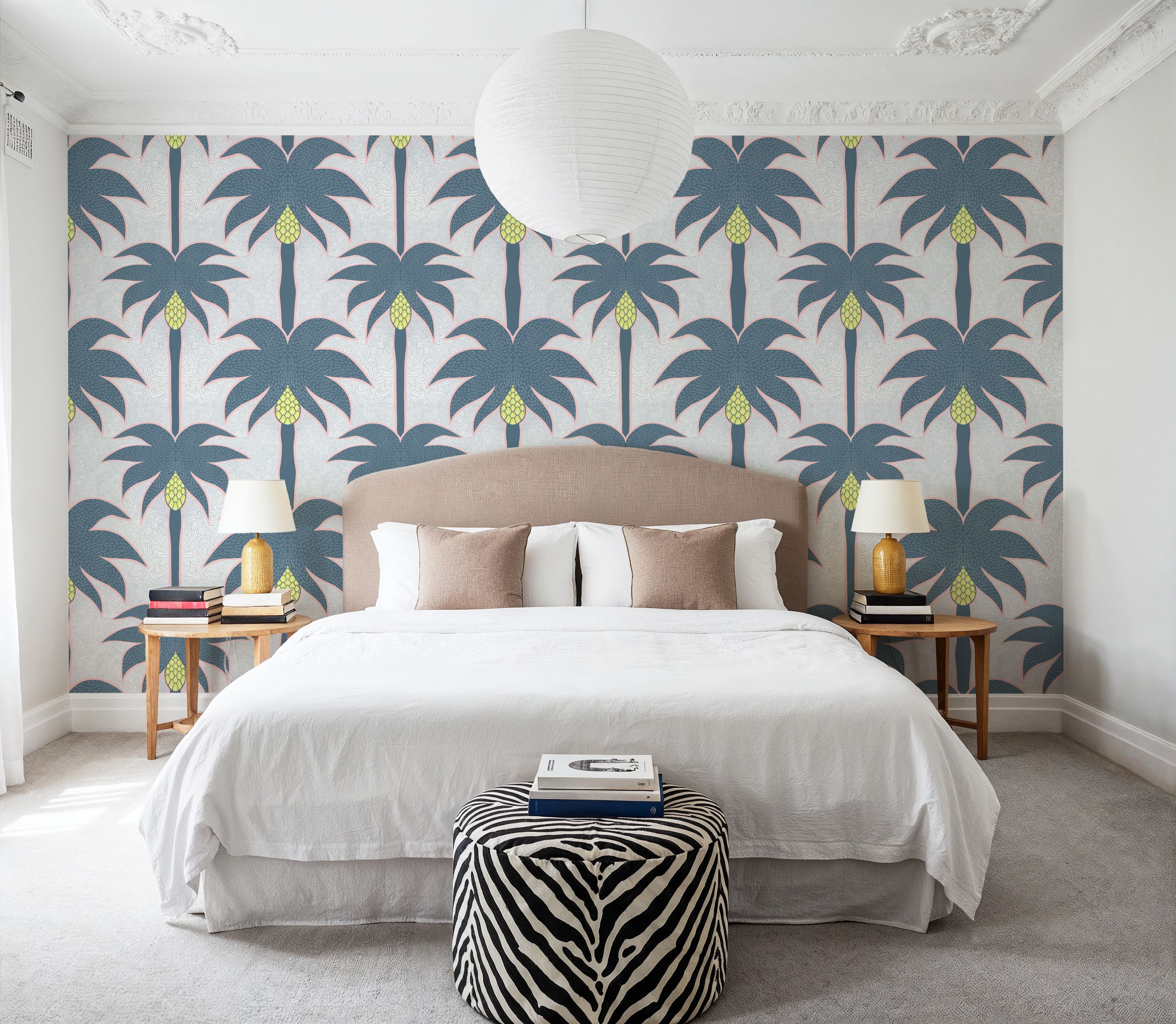 Graphic Palms, Teal
