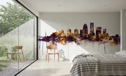 Louisville Kentucky Skyline Purple & Gold
