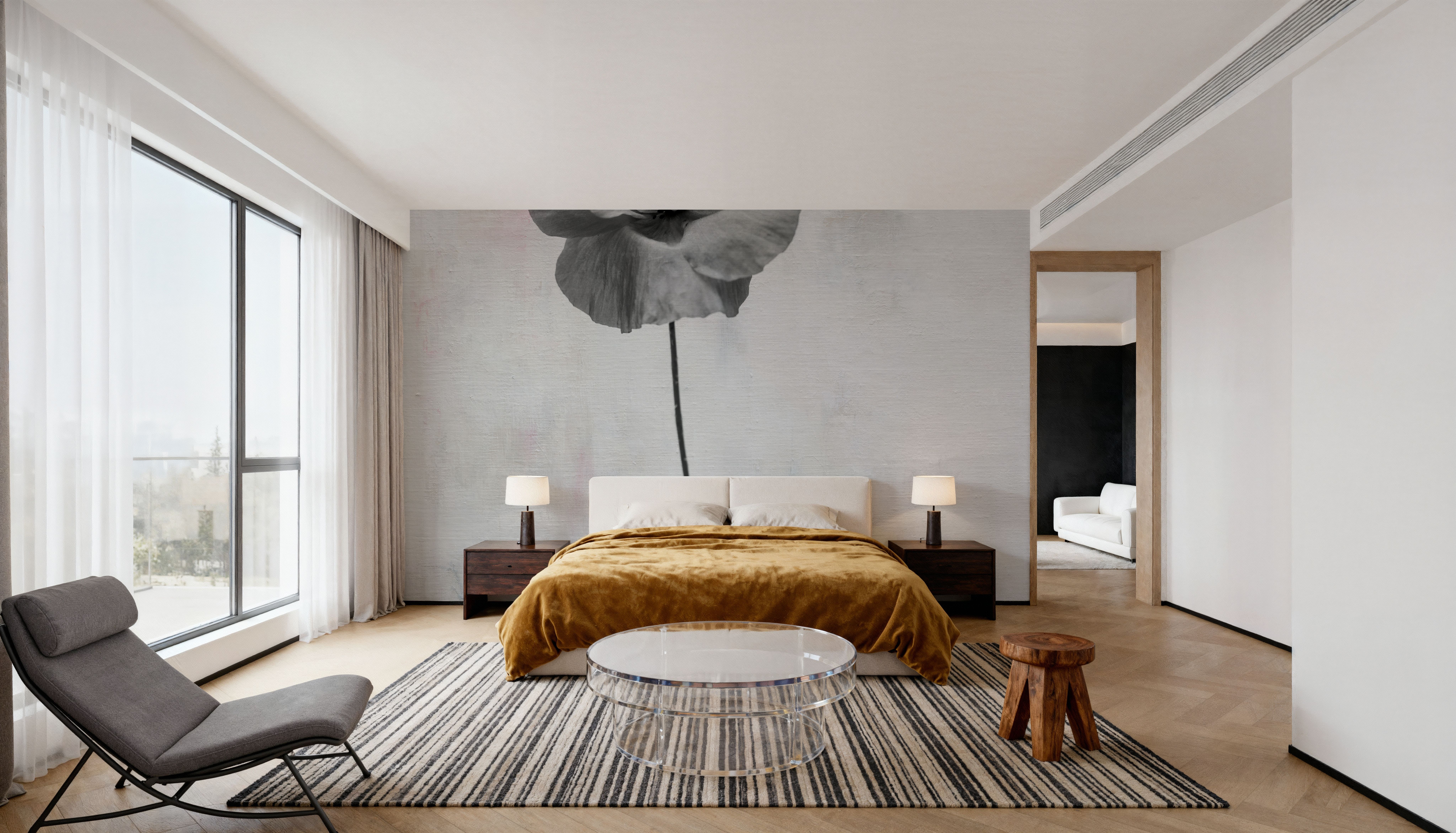 Wonderful Wildflowers XIII Neutral, Behang