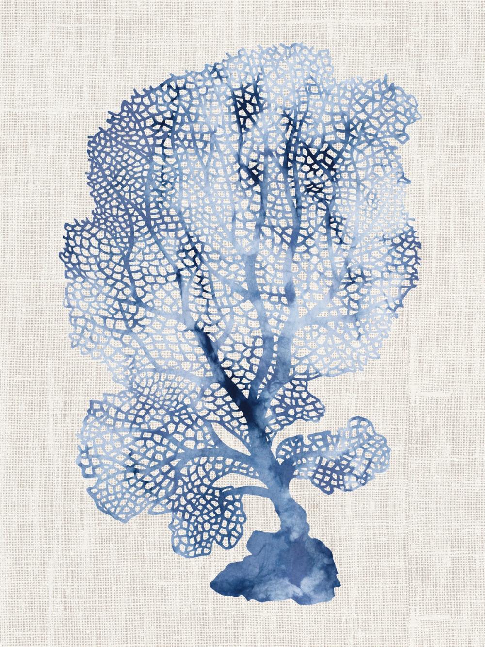Shibori Coral II on Linen