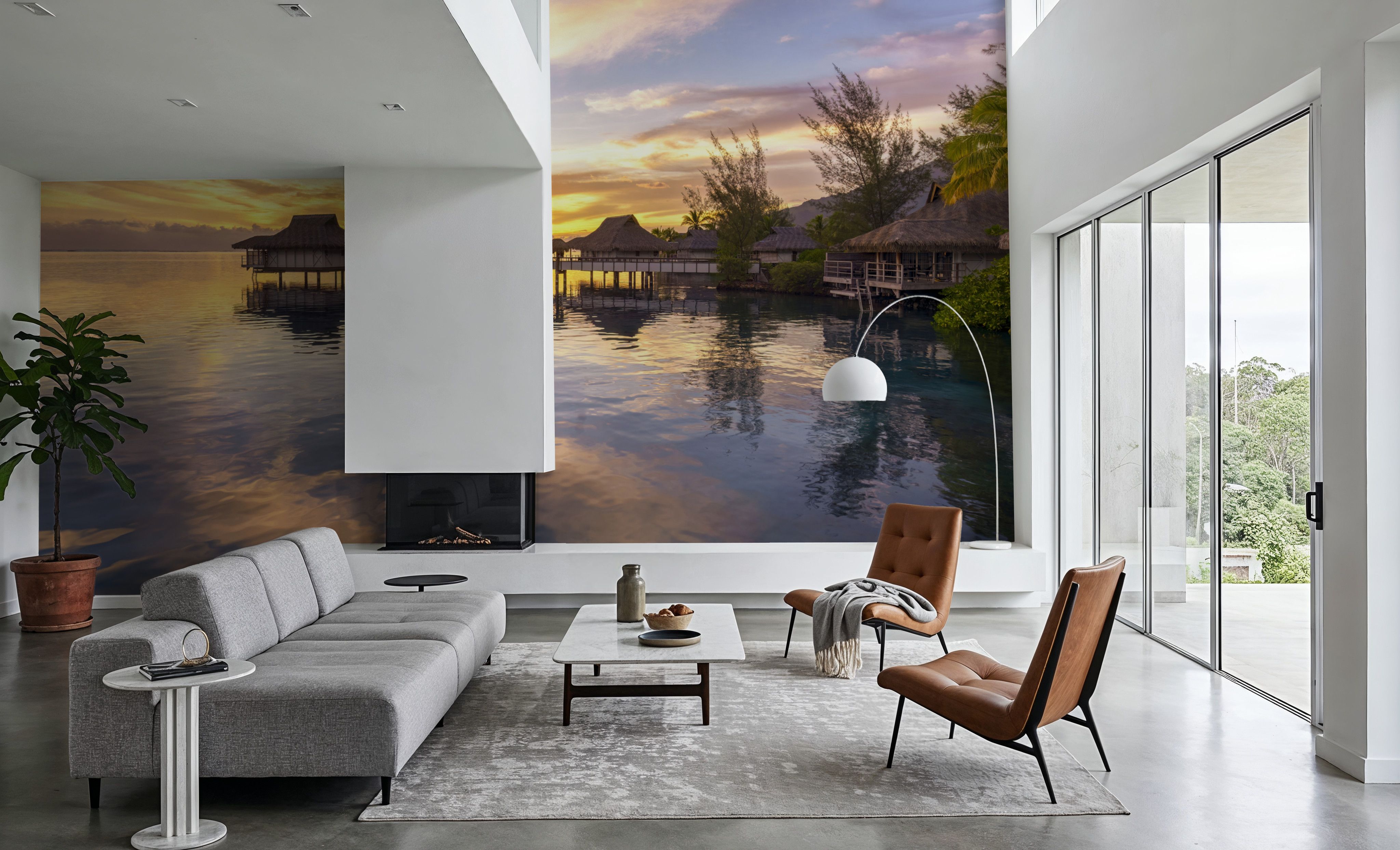 Bungalow Sunset, Wallpaper