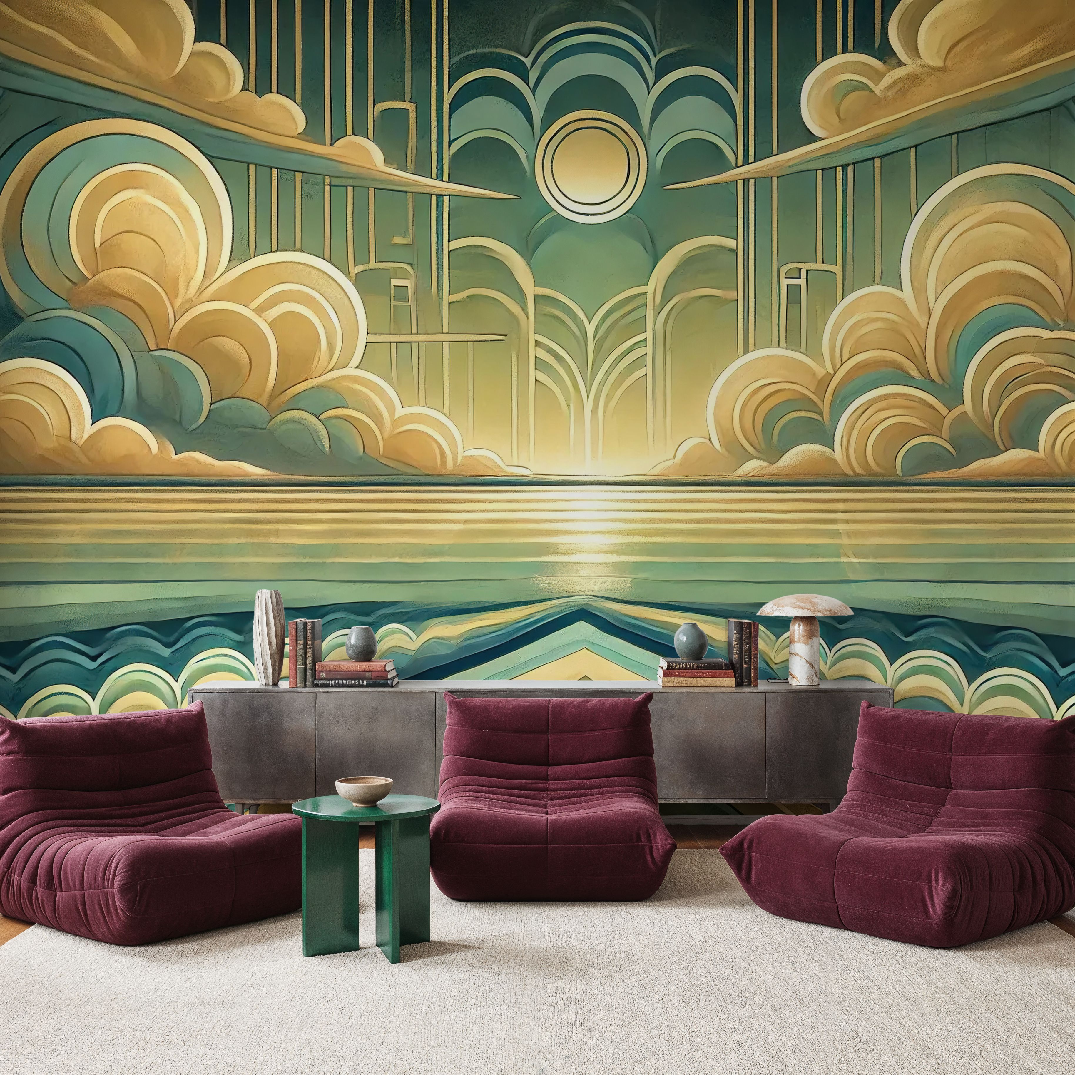 Elegant Sunburst in Art Deco