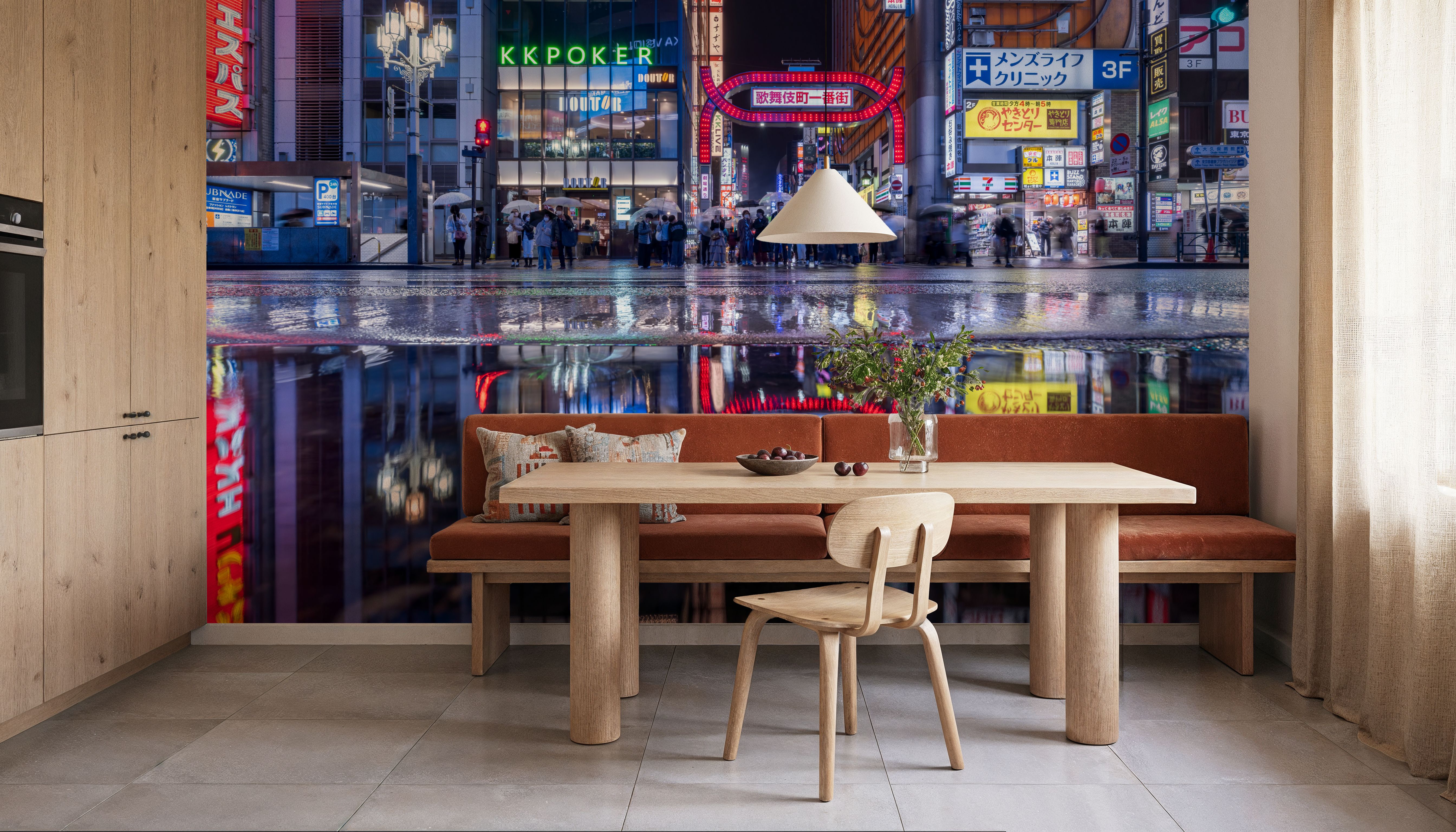 Kabukicho Nightlife Reflections, Papel de parede