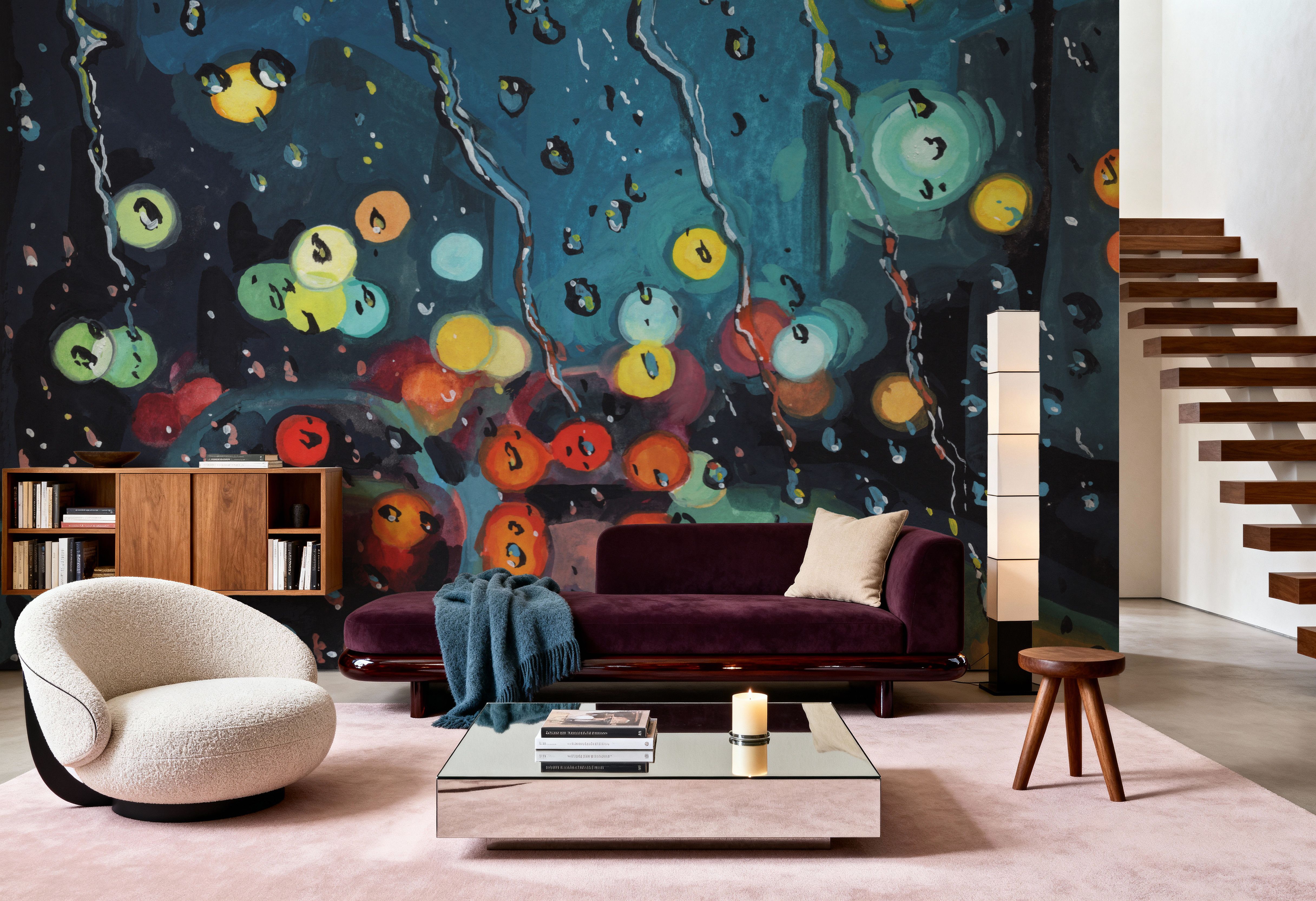 Disco Rain, Papel pintado